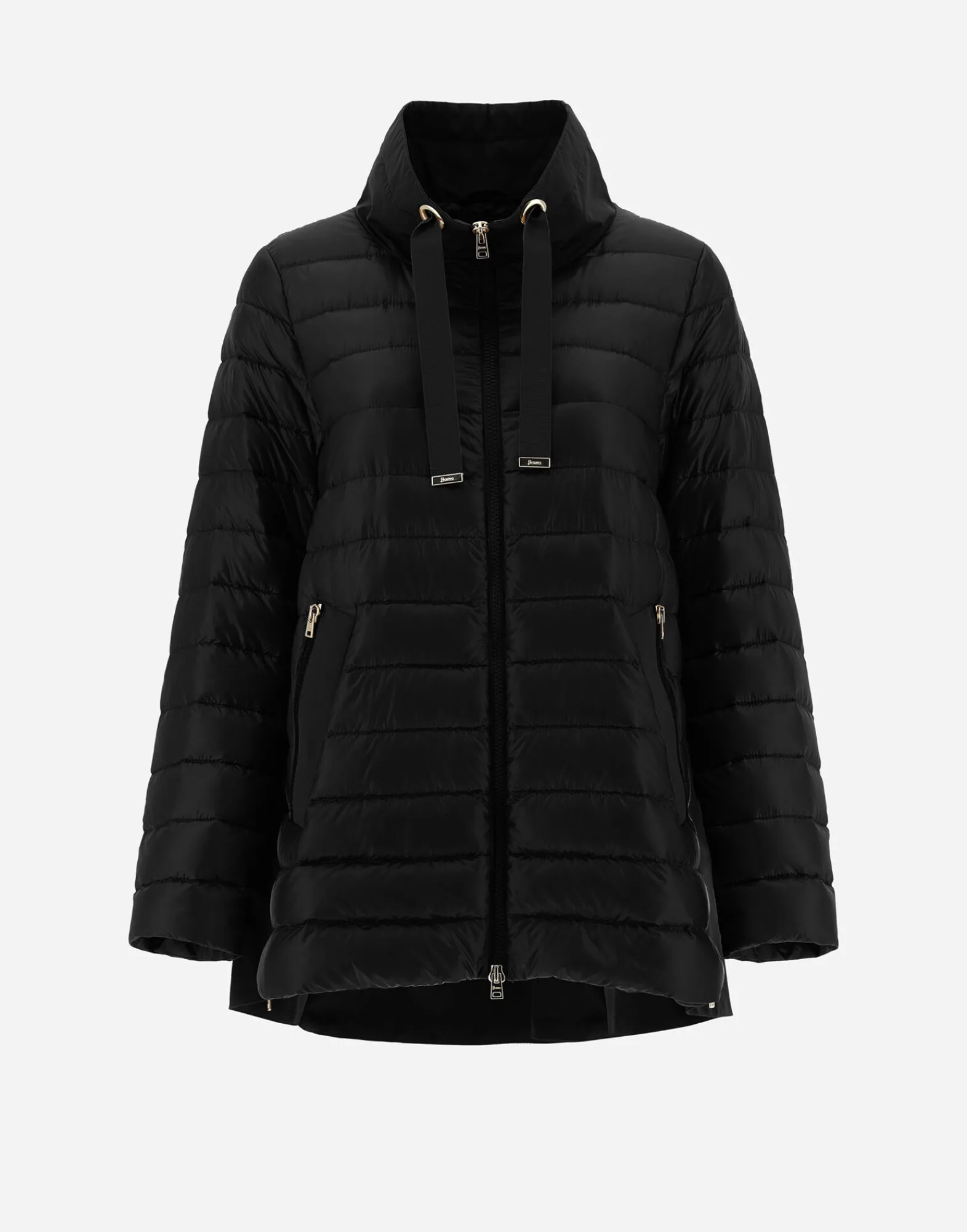 Herno Lange Daunenjacken-Mäntel Aus Nylon Ultralight & New Techno Taft