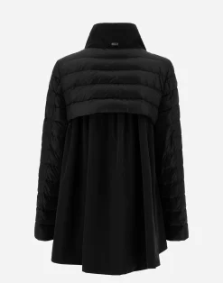 Herno Lange Daunenjacken-Mäntel Aus Nylon Ultralight & New Techno Taft