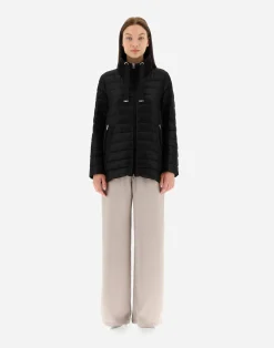 Herno Lange Daunenjacken-Mäntel Aus Nylon Ultralight & New Techno Taft