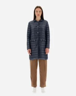 Herno Lange Daunenjacken-Mäntel Aus Nylon Ultralight