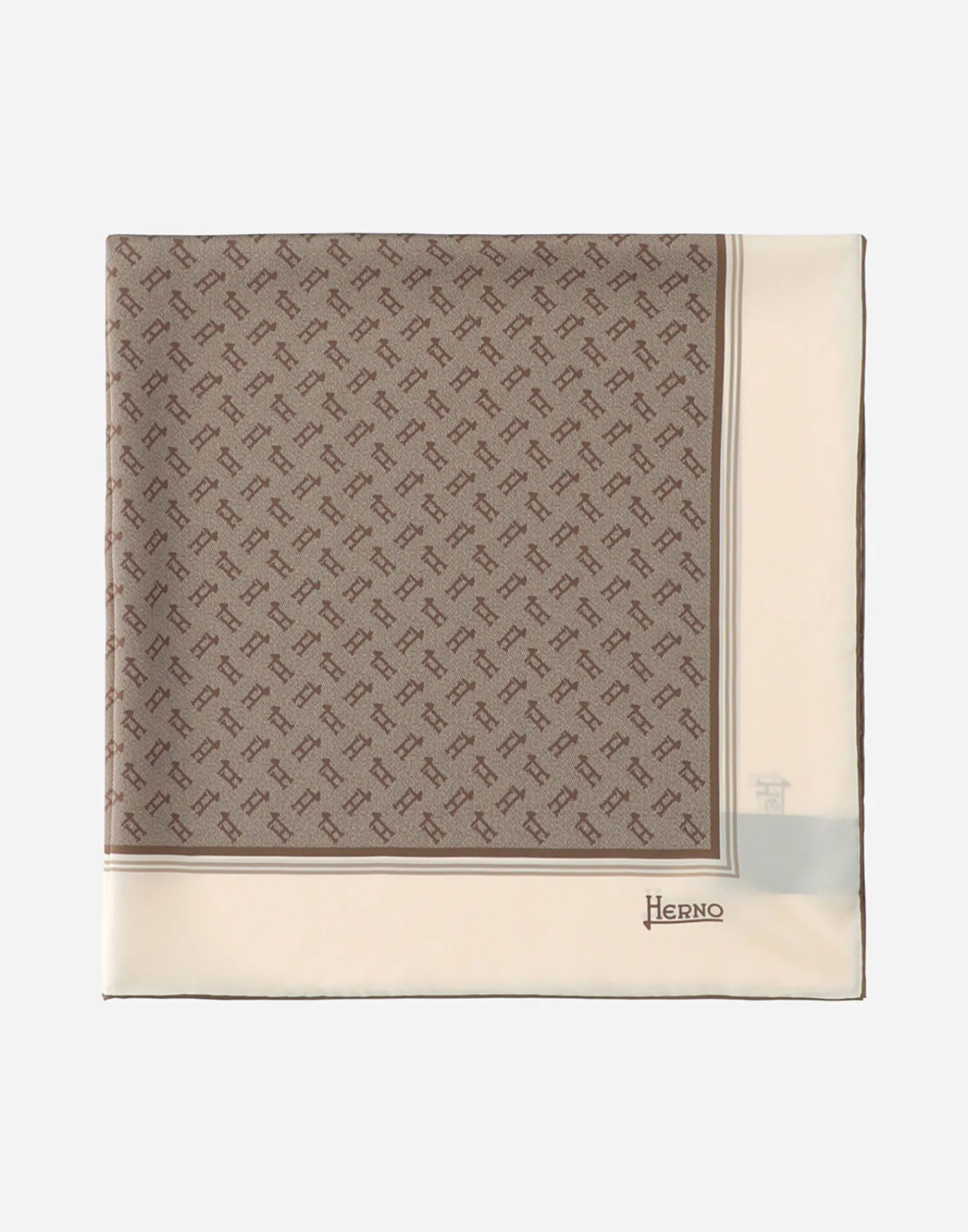 Herno Seidentuch-Monogramm-Seidentuch 90 X 90 Cm
