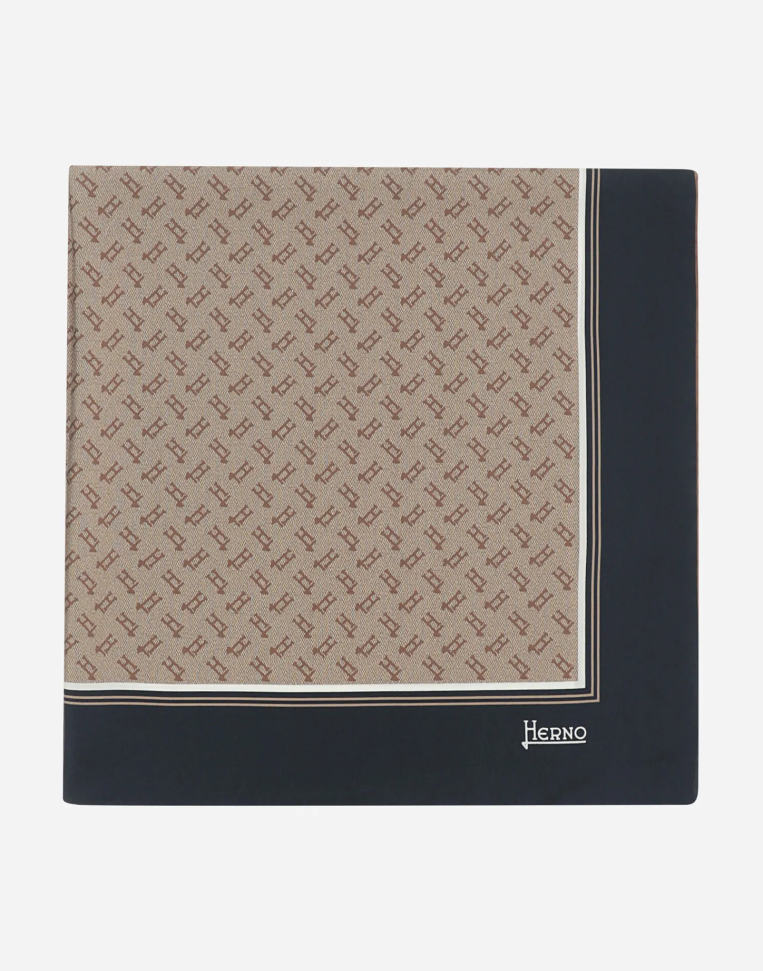 Herno Seidentuch-Monogramm-Seidentuch 90 X 90 Cm