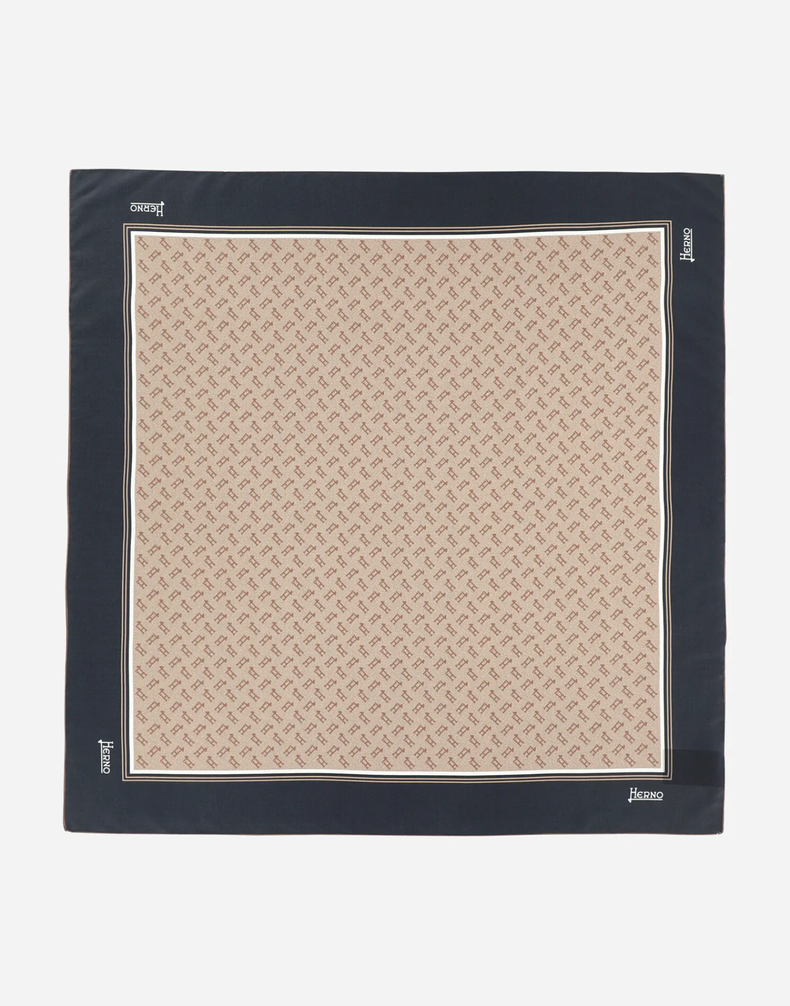 Herno Seidentuch-Monogramm-Seidentuch 90 X 90 Cm