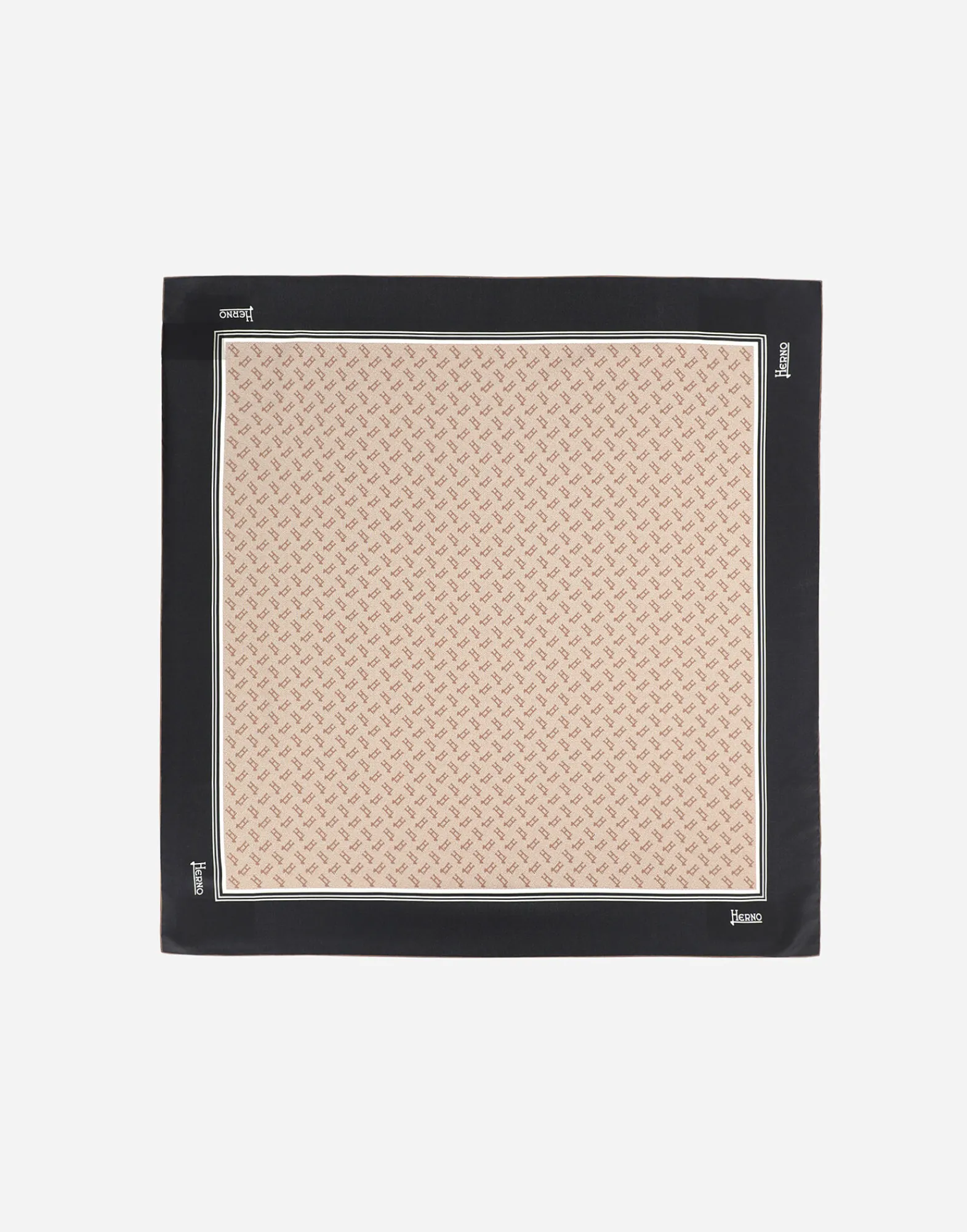 Herno Seidentuch-Monogramm-Seidentuch 90 X 90 Cm