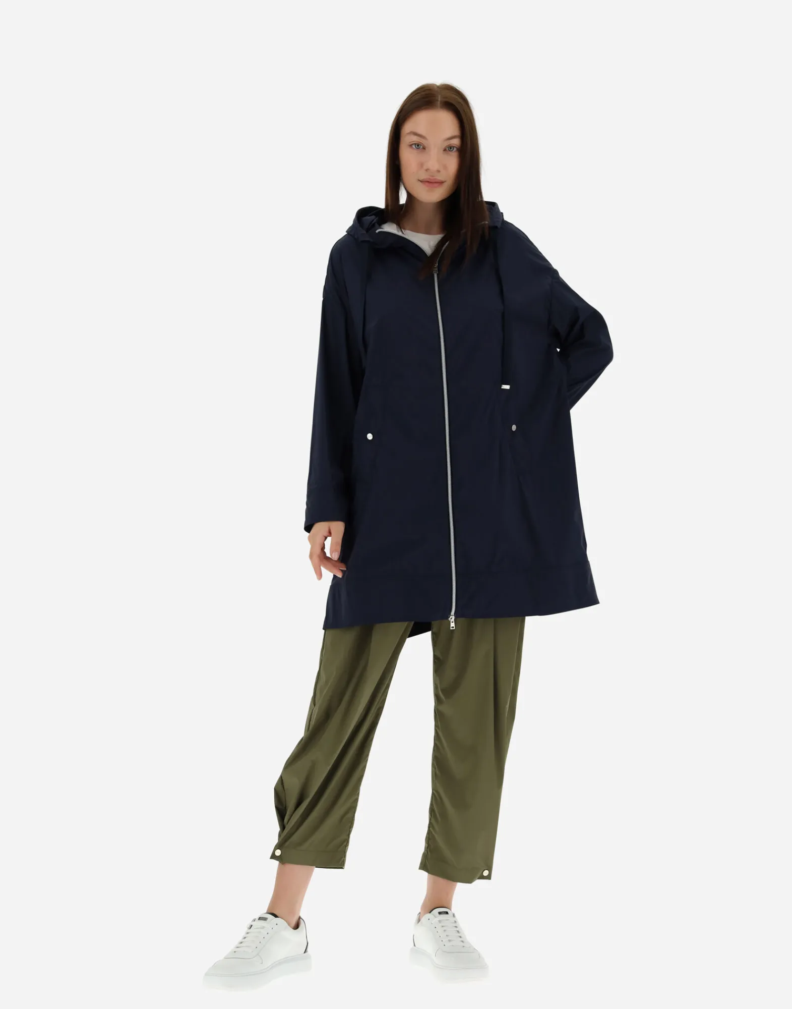 Herno A-Shape-Parka Aus Light Nylon Stretch