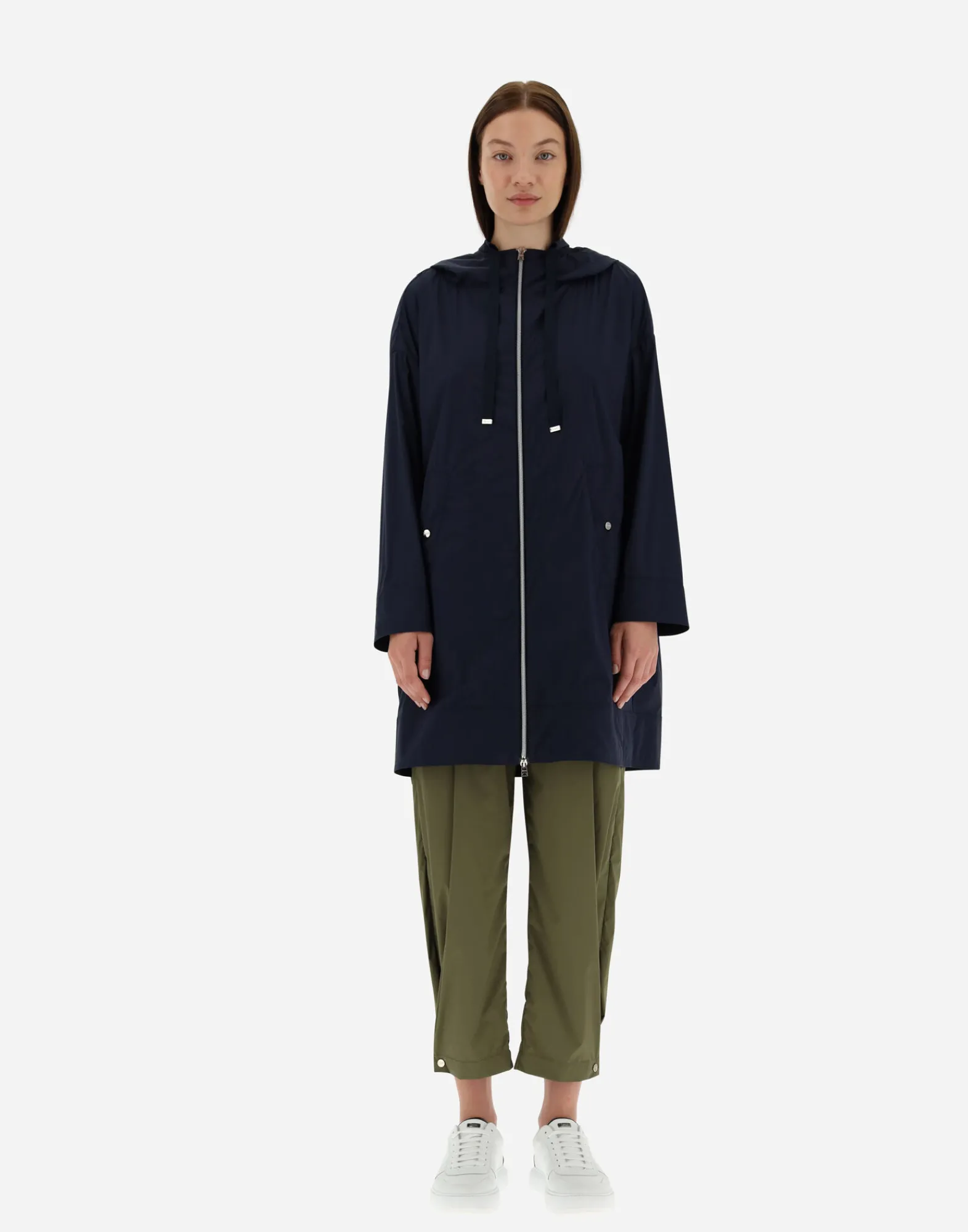 Herno A-Shape-Parka Aus Light Nylon Stretch