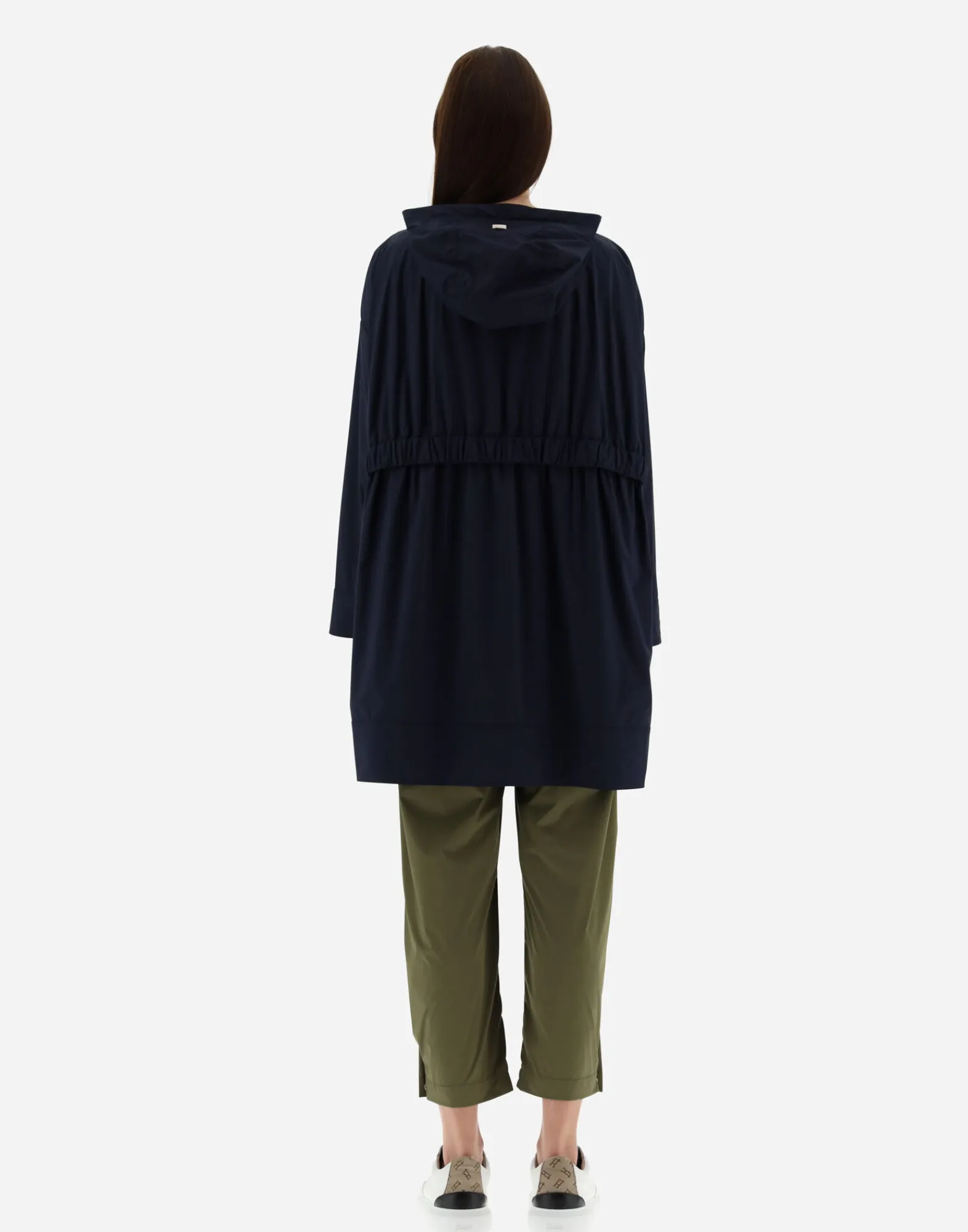 Herno A-Shape-Parka Aus Light Nylon Stretch