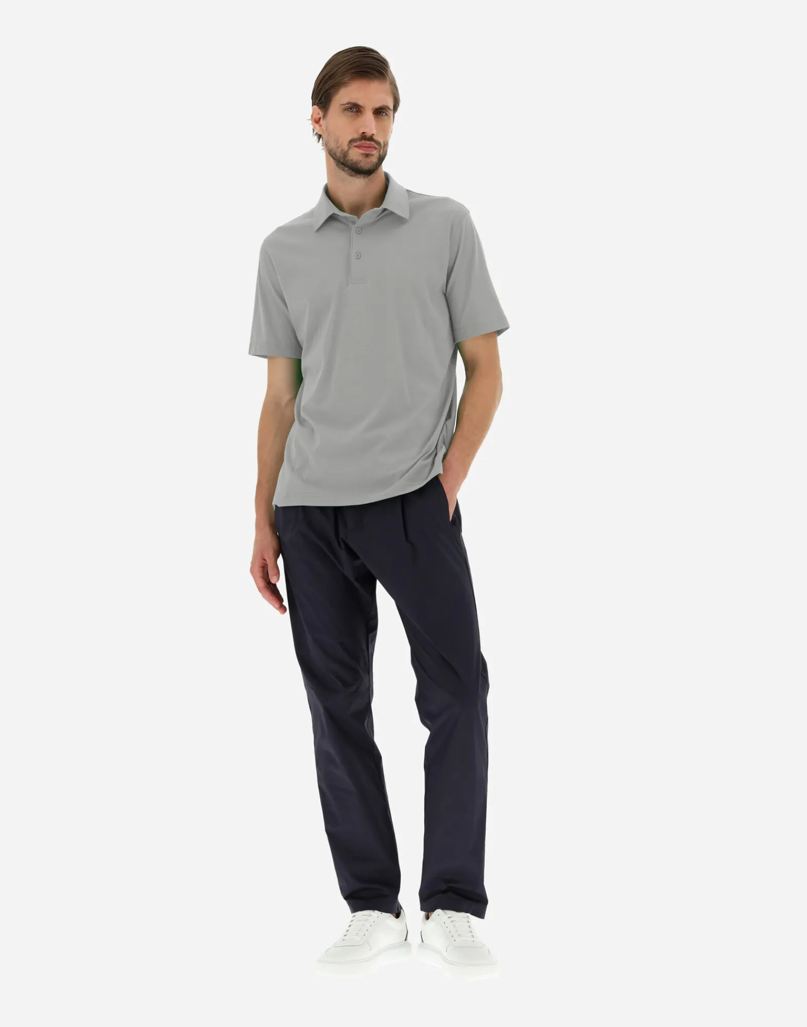 Herno T-Shirt & Polo-Shirts-Poloshirt Aus Crepe-Jersey