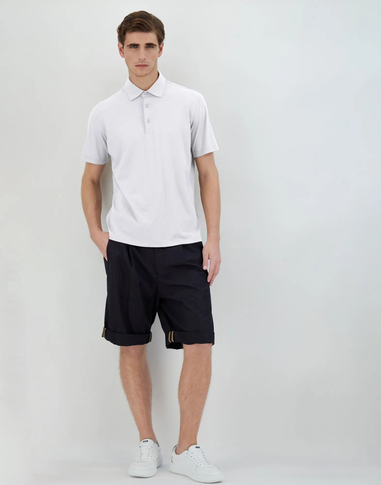 Herno T-Shirt & Polo-Shirts-Poloshirt Aus Crepe-Jersey