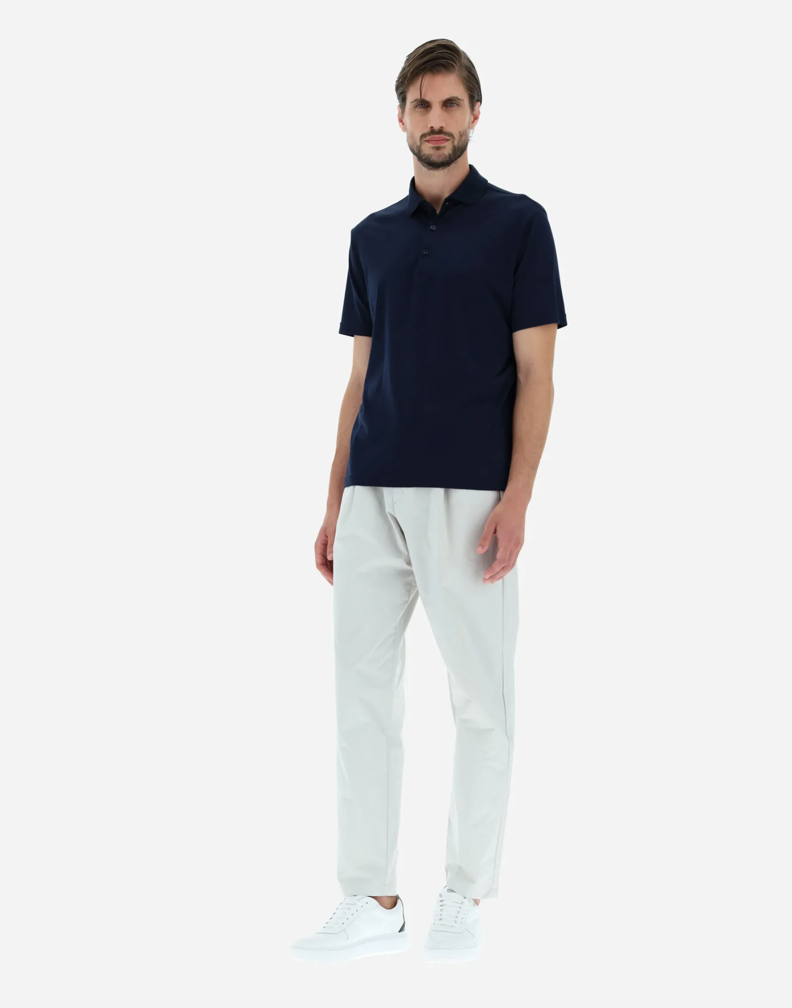 Herno T-Shirt & Polo-Shirts-Poloshirt Aus Seidenjersey