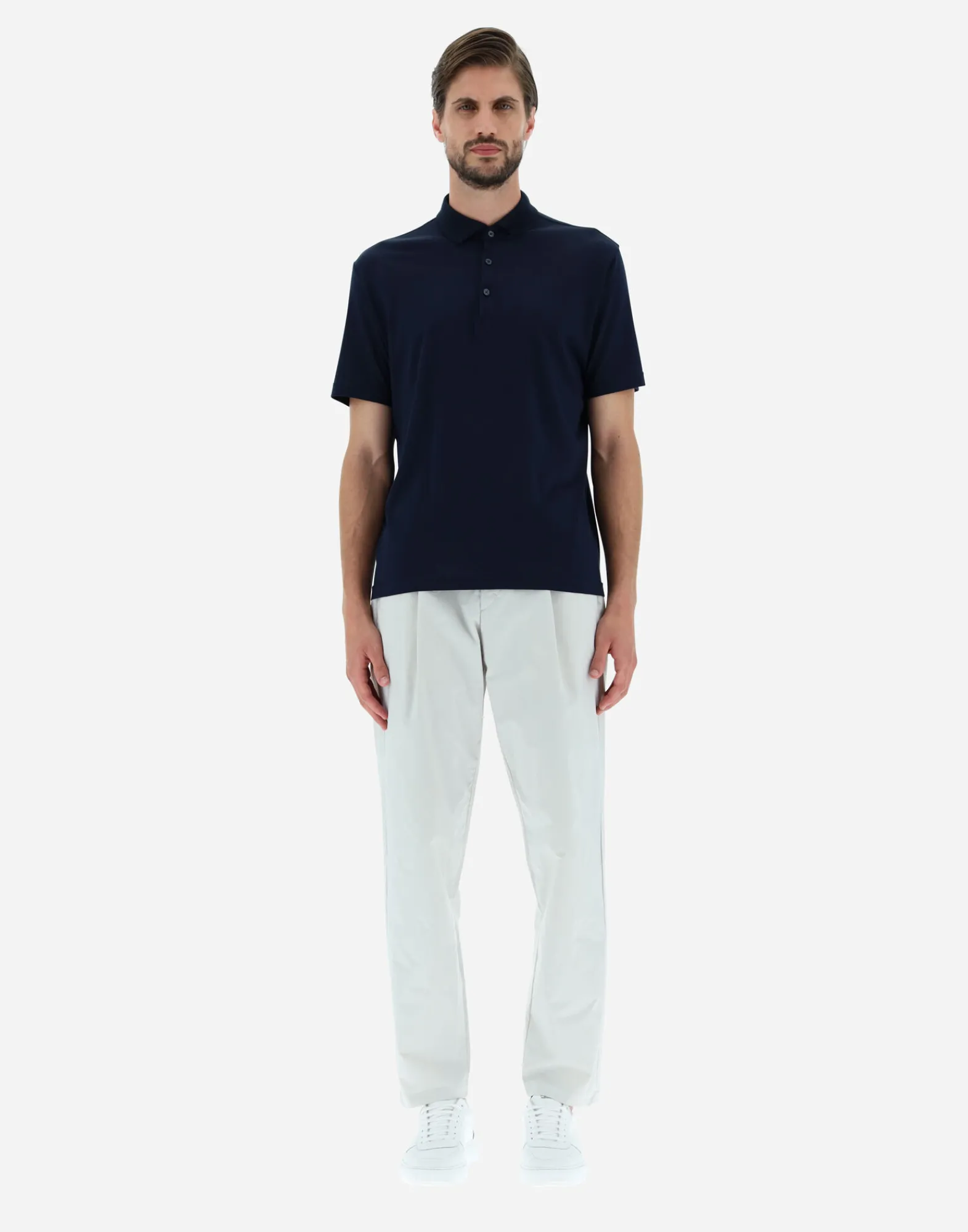 Herno T-Shirt & Polo-Shirts-Poloshirt Aus Seidenjersey