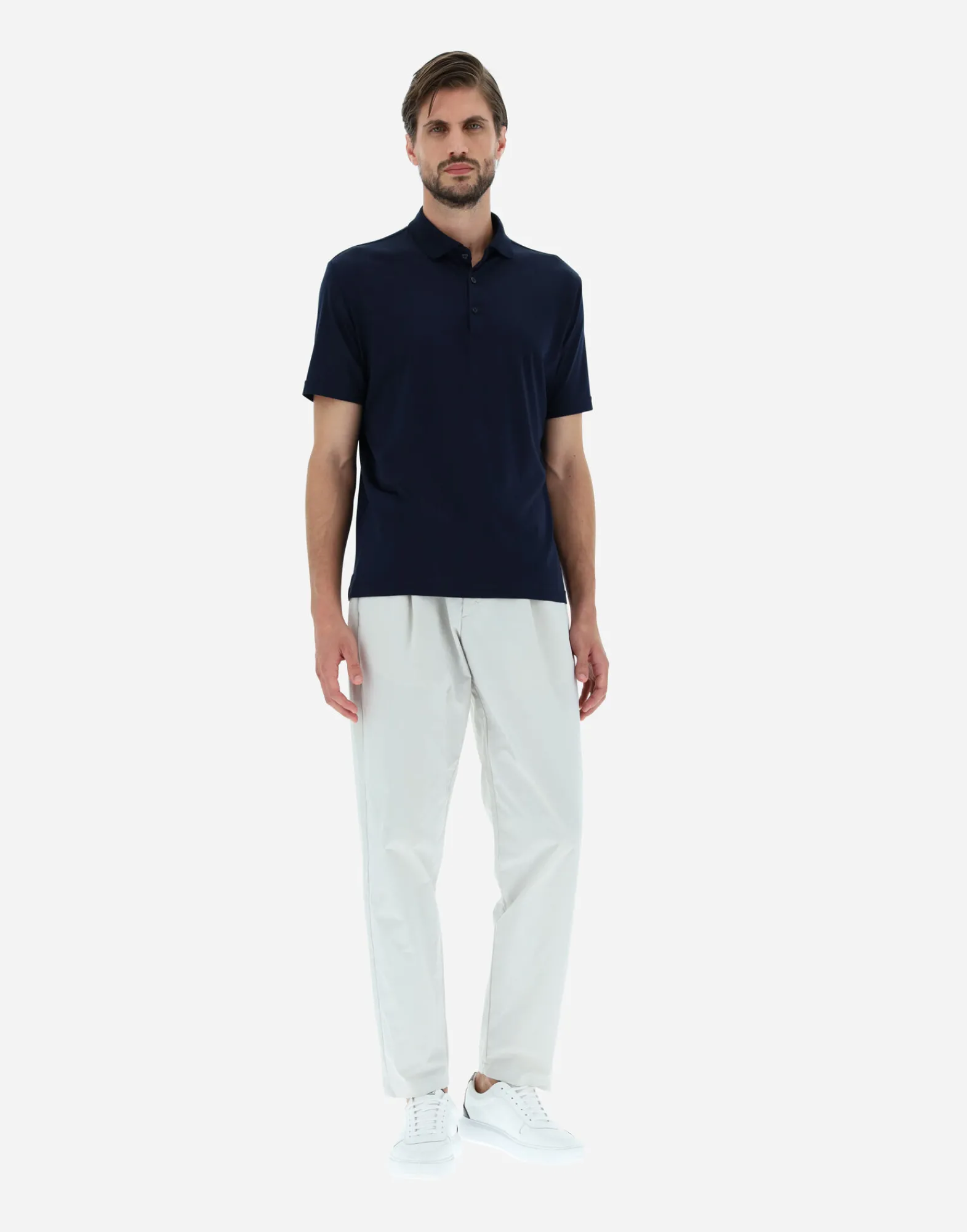 Herno T-Shirt & Polo-Shirts-Poloshirt Aus Seidenjersey