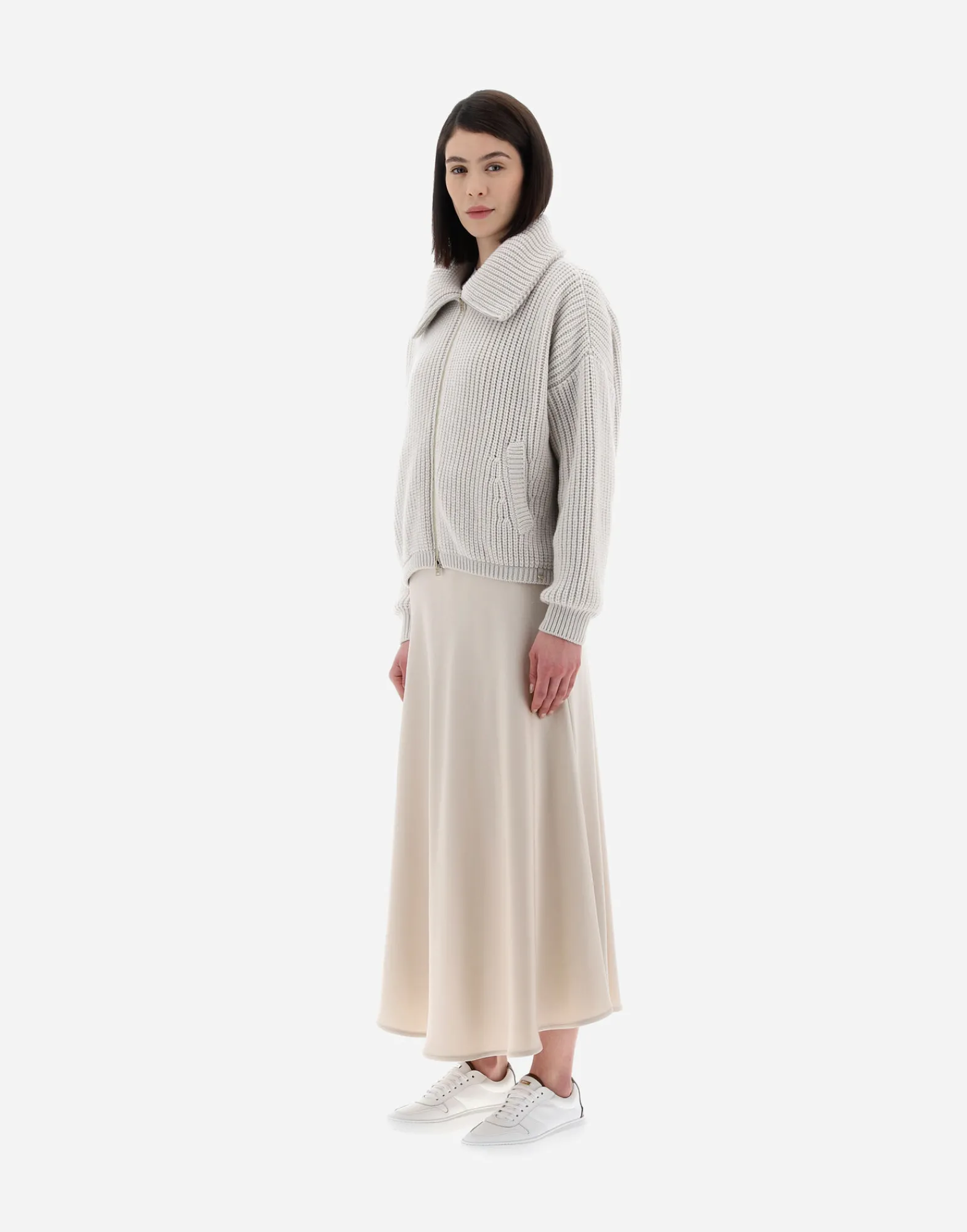 Herno Bomber-Resort Bomberjacke Aus Eternity Brioche Knit