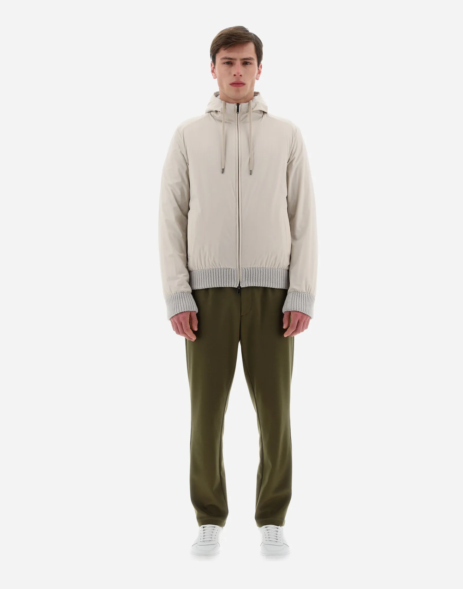 Herno Bomber-Resort Bomberjacke Aus Infinity Mix Knit & Rev Ponente