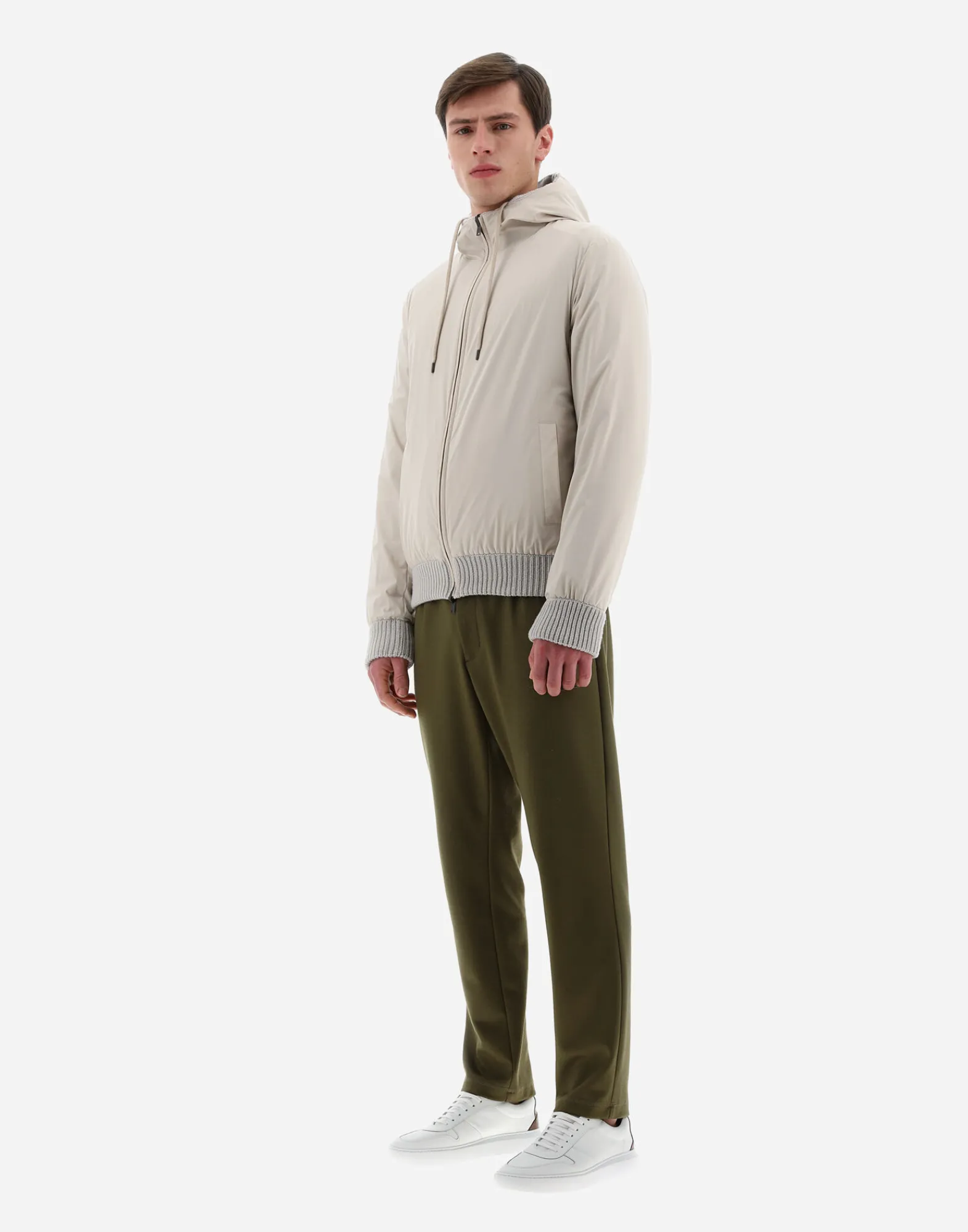 Herno Bomber-Resort Bomberjacke Aus Infinity Mix Knit & Rev Ponente