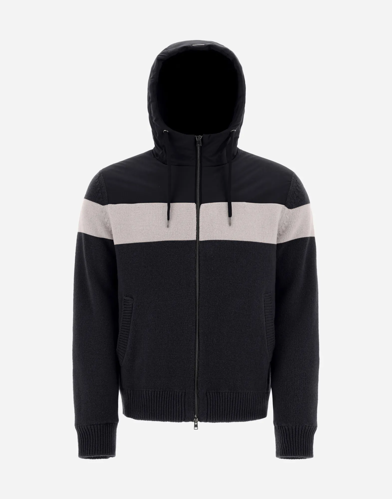 Herno Bomber-Resort Bomberjacke Aus Infinity Mix Knit & Ponente