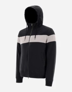 Herno Bomber-Resort Bomberjacke Aus Infinity Mix Knit & Ponente