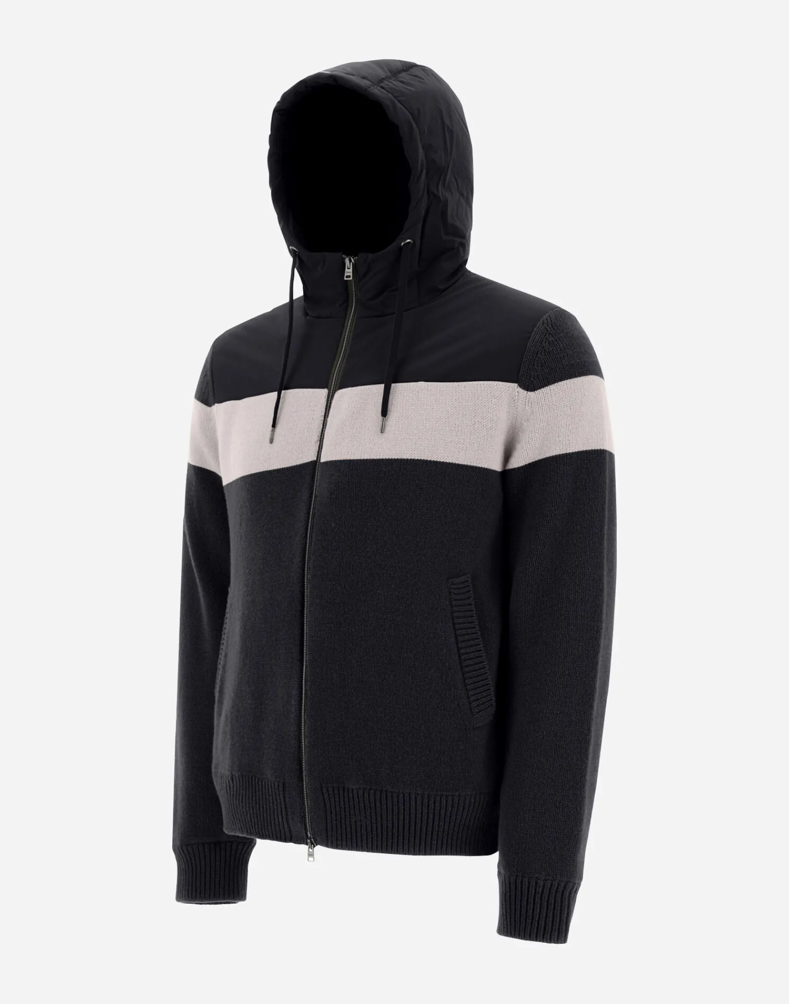 Herno Bomber-Resort Bomberjacke Aus Infinity Mix Knit & Ponente