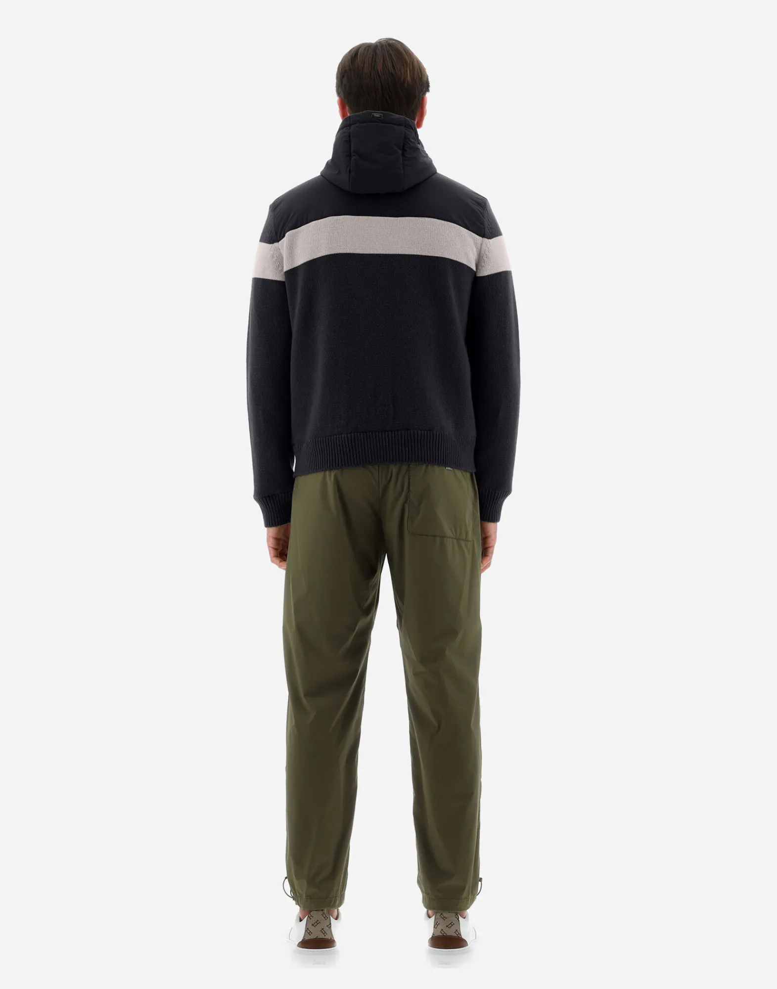 Herno Bomber-Resort Bomberjacke Aus Infinity Mix Knit & Ponente