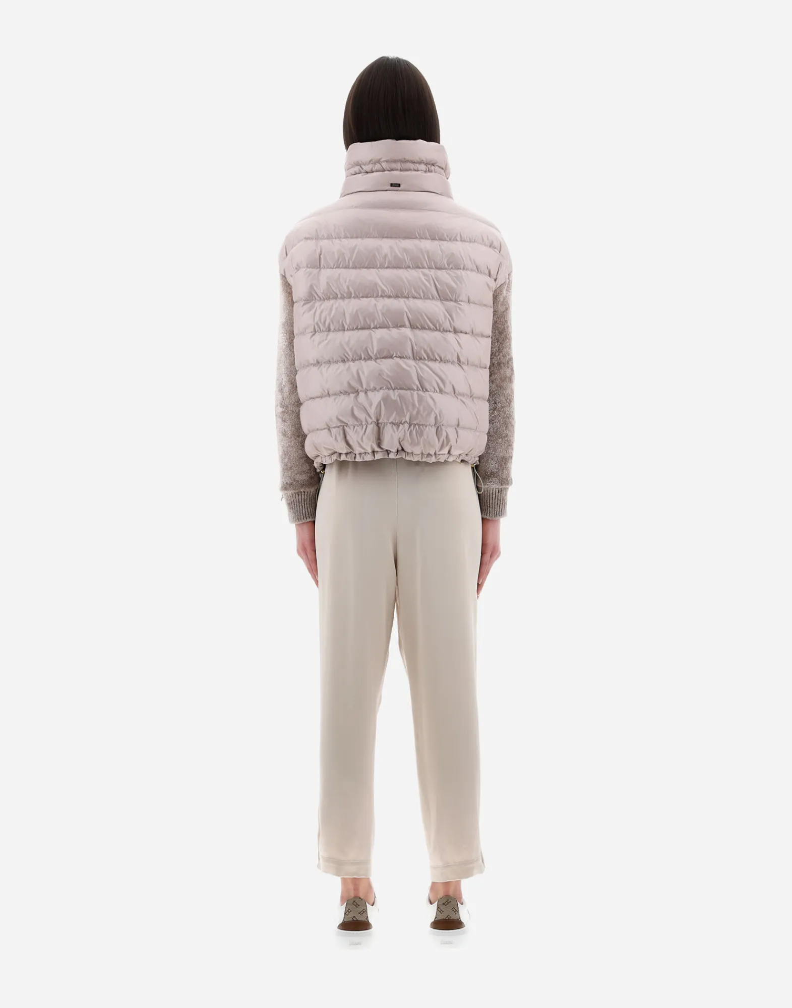 Herno Bomber-Resort Bomberjacke Aus Nylon Ultralight & Chenille Knit