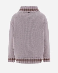 Herno Bomber-Resort Cardigan Aus Infinity & Chenille Knit