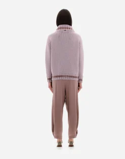 Herno Bomber-Resort Cardigan Aus Infinity & Chenille Knit