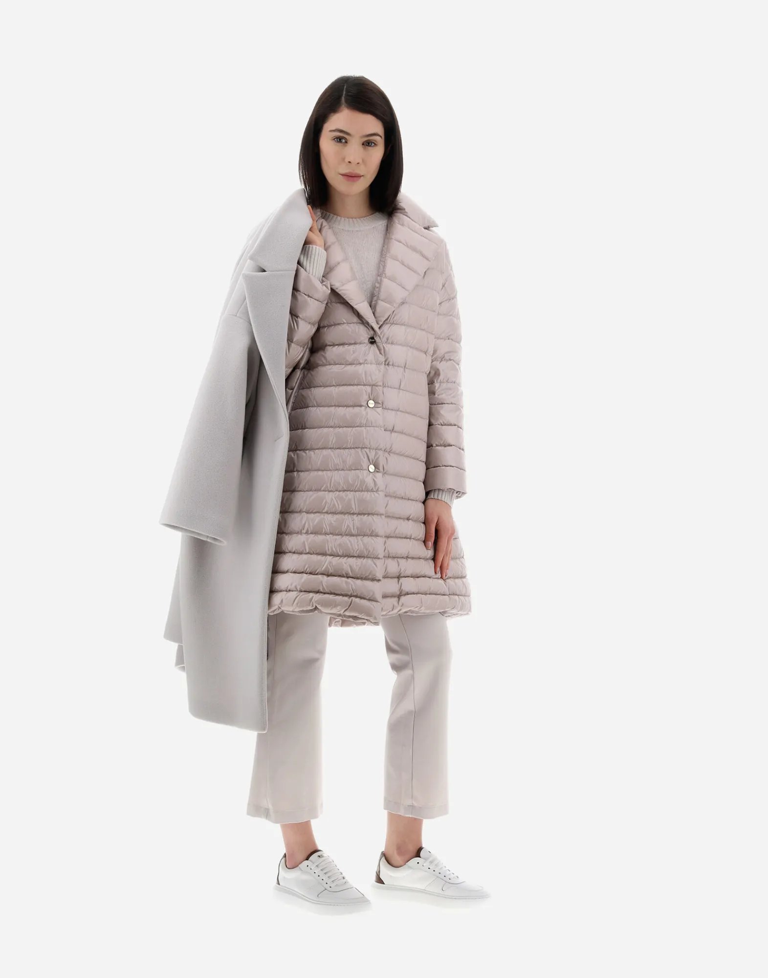 Herno Mäntel & Trenchcoats-Resort Mäntel Aus Modern Double & Nylon Ultralight