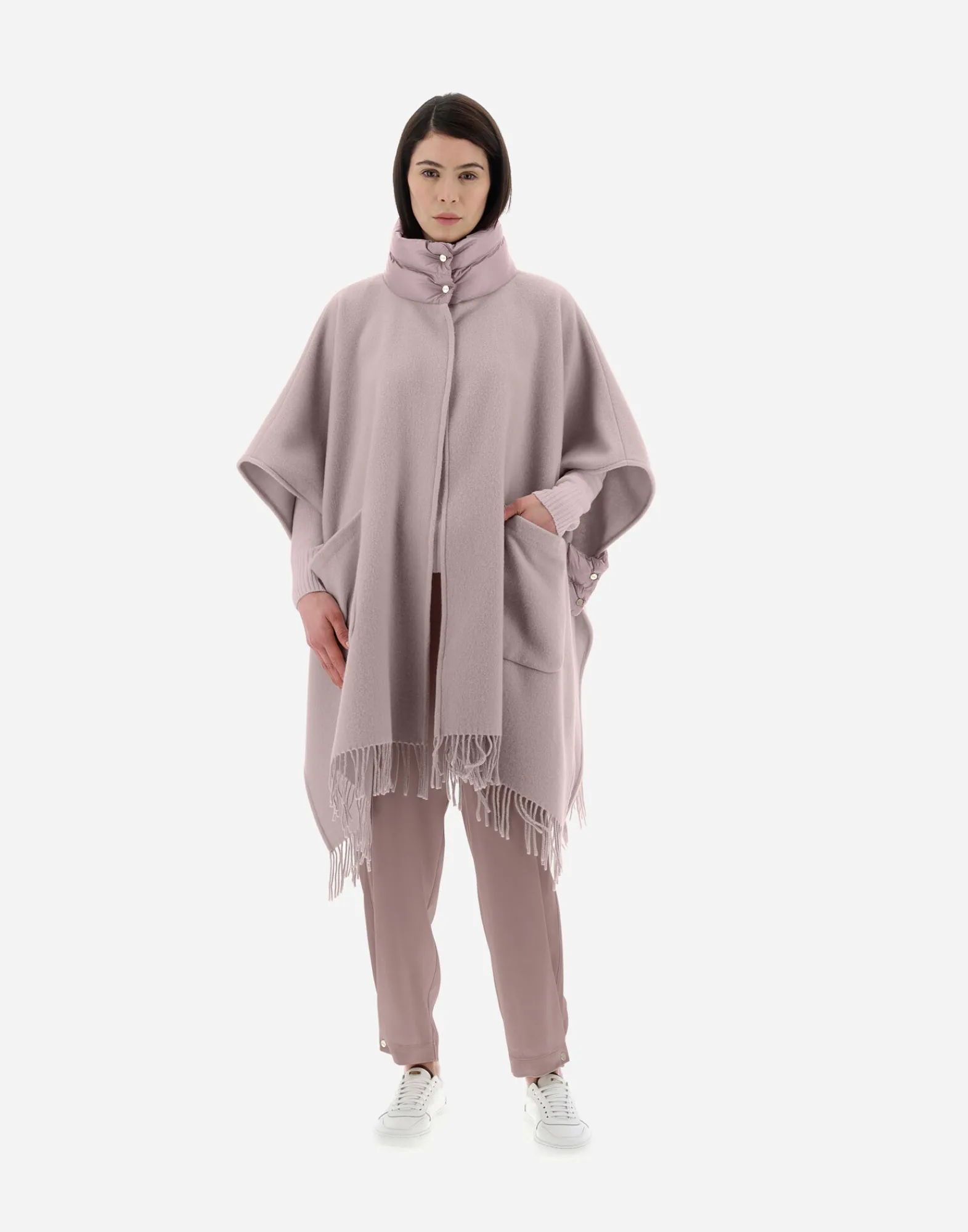 Herno A-Shape-Resort Poncho Aus Warmy & Nylon Ultralight
