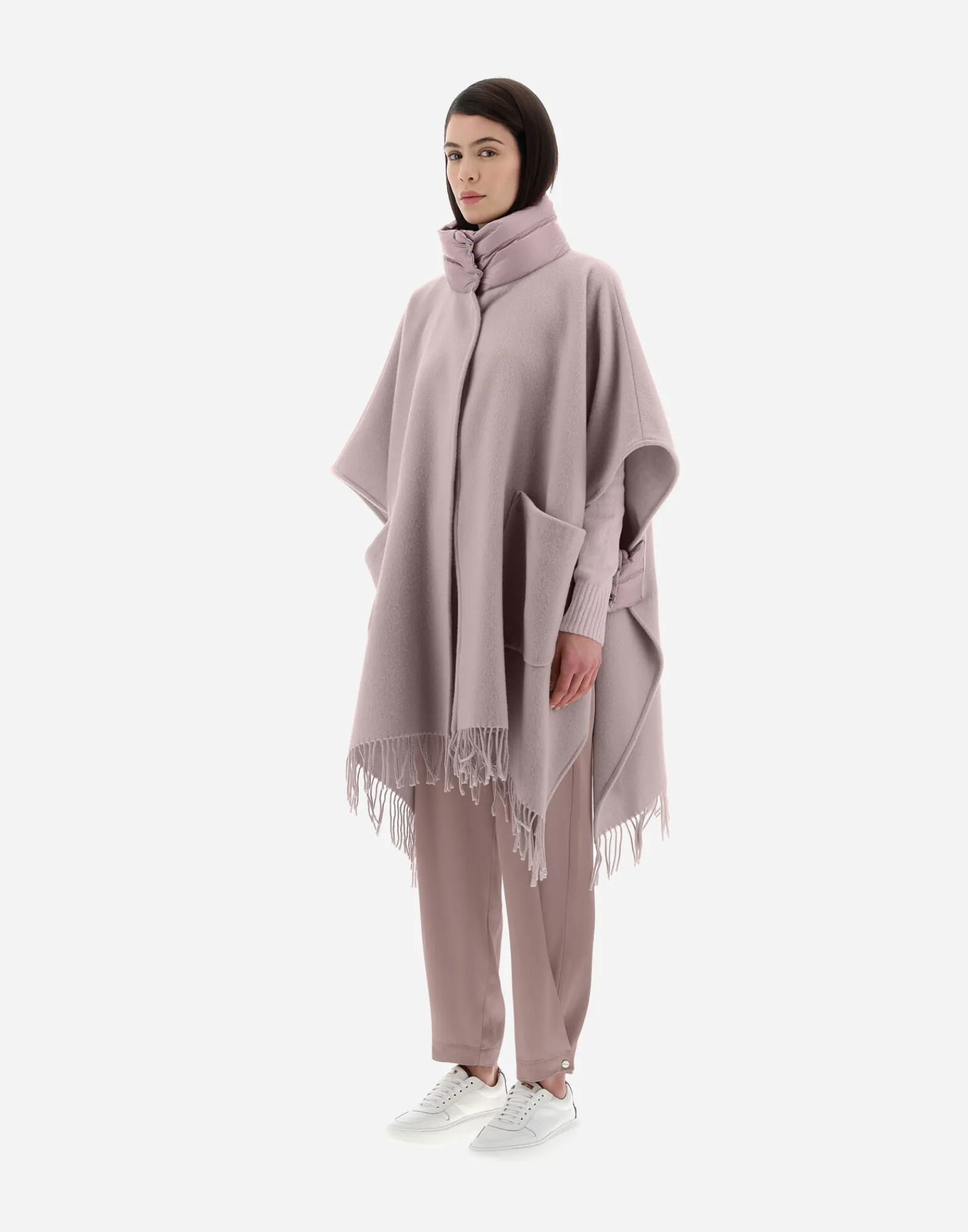 Herno A-Shape-Resort Poncho Aus Warmy & Nylon Ultralight