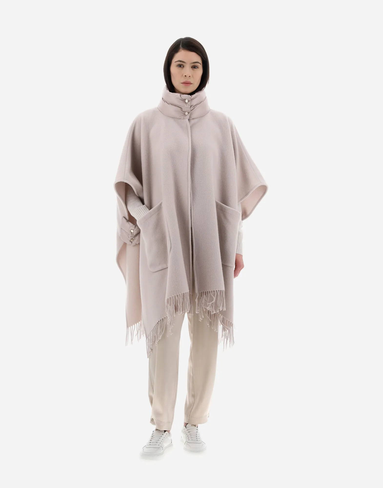 Herno A-Shape-Resort Poncho Aus Warmy & Nylon Ultralight