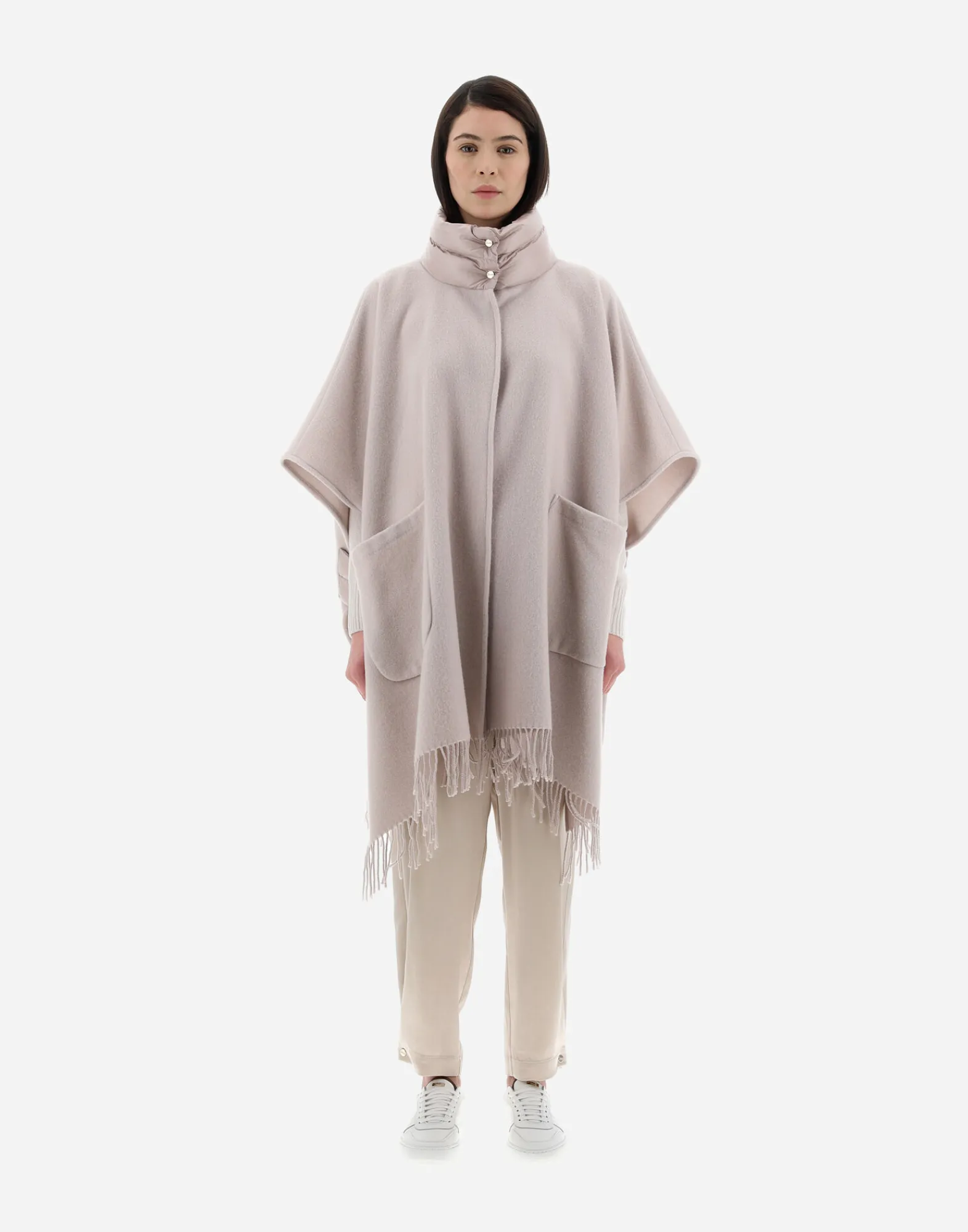 Herno A-Shape-Resort Poncho Aus Warmy & Nylon Ultralight