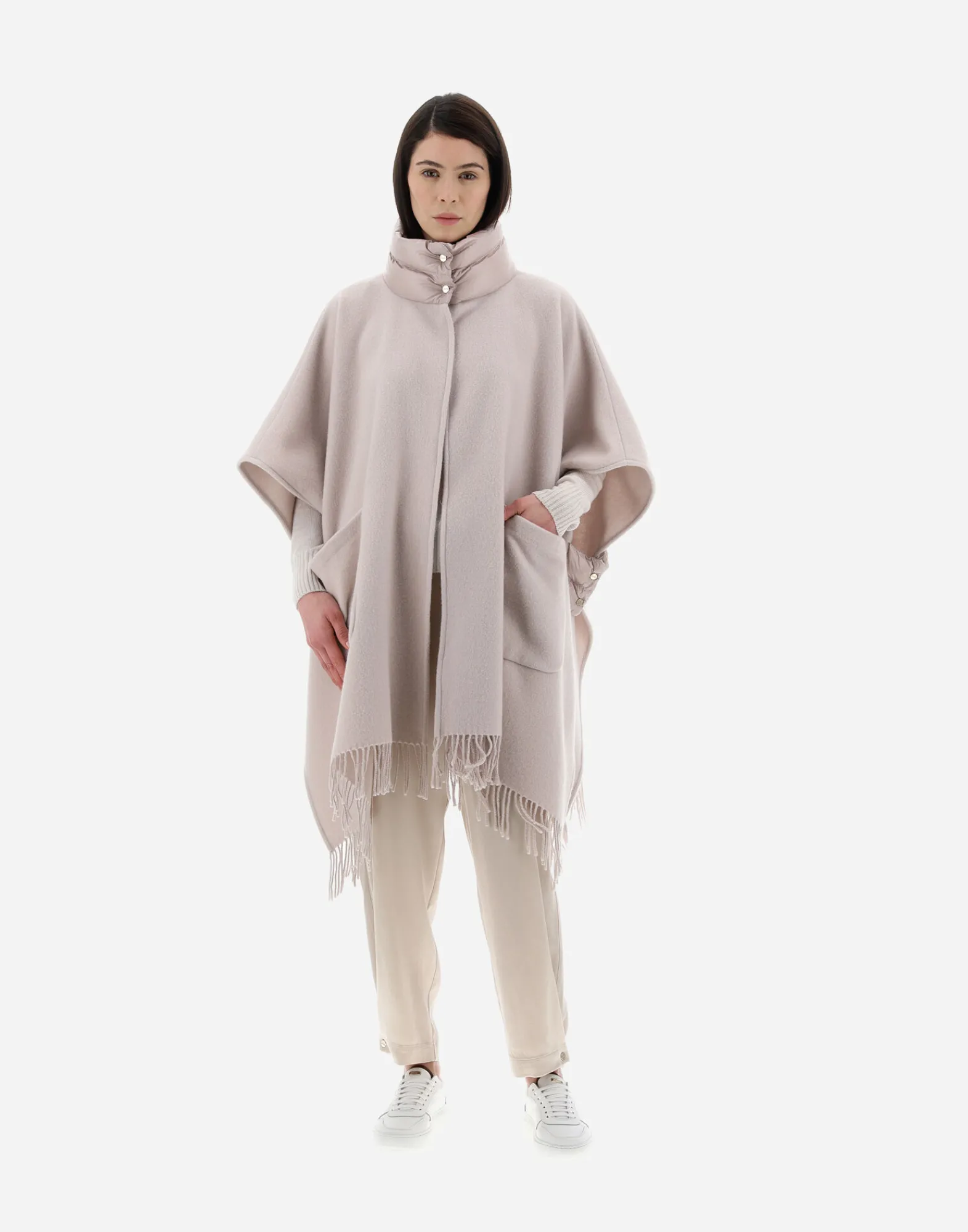 Herno A-Shape-Resort Poncho Aus Warmy & Nylon Ultralight