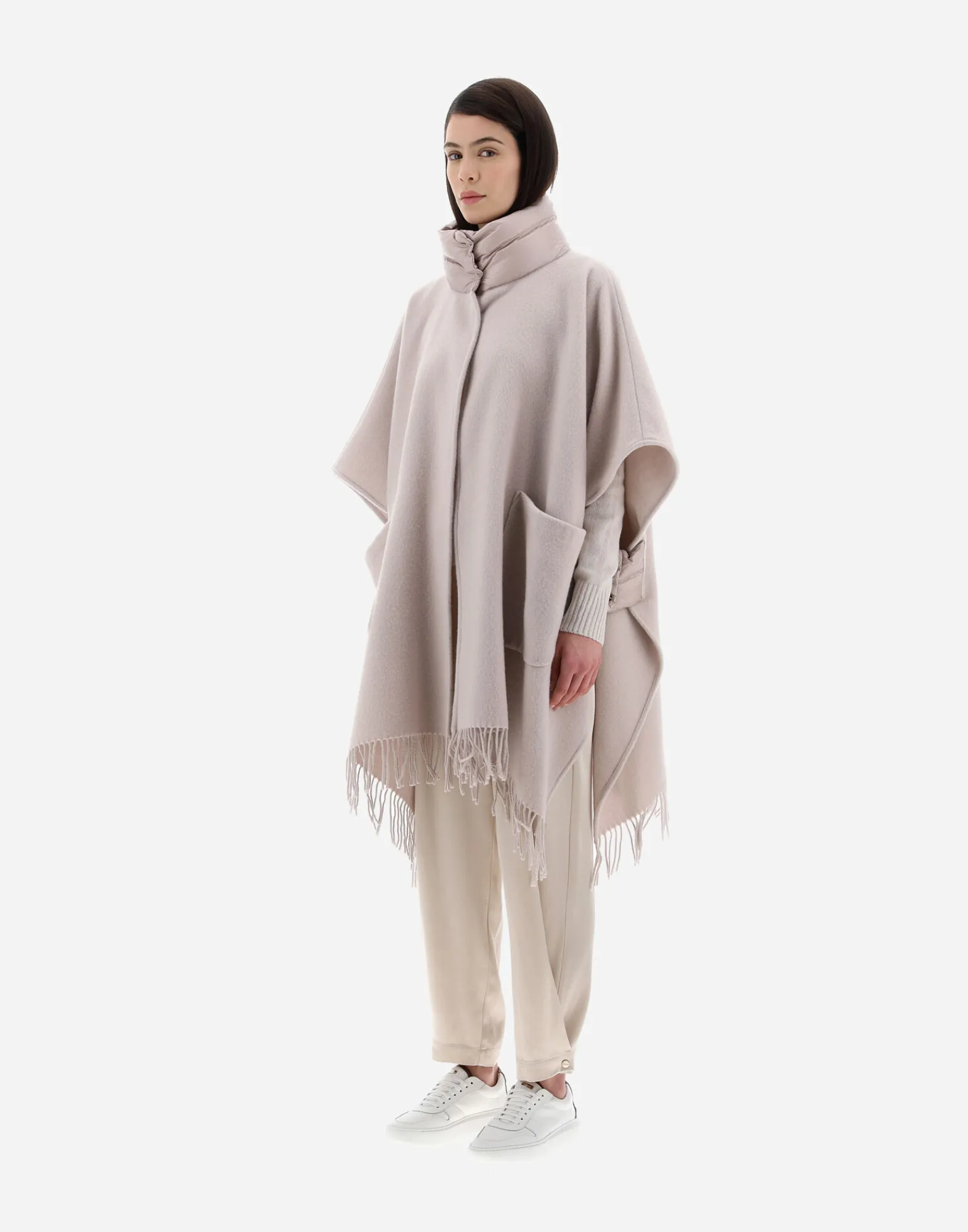 Herno A-Shape-Resort Poncho Aus Warmy & Nylon Ultralight