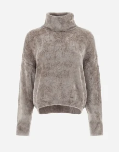Herno Pullover & Strickjacken-Resort Rollkragenpullover Aus Chenille Knit