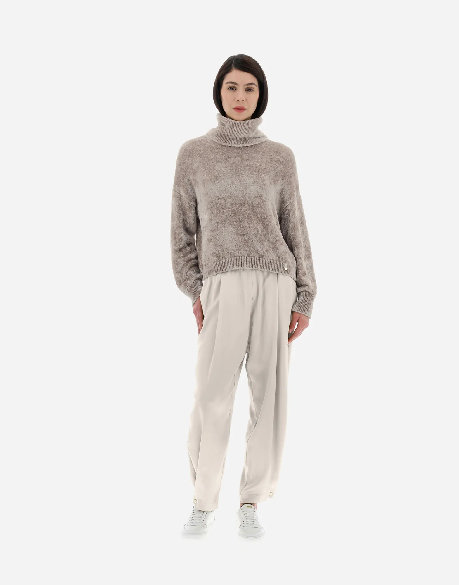 Herno Pullover & Strickjacken-Resort Rollkragenpullover Aus Chenille Knit