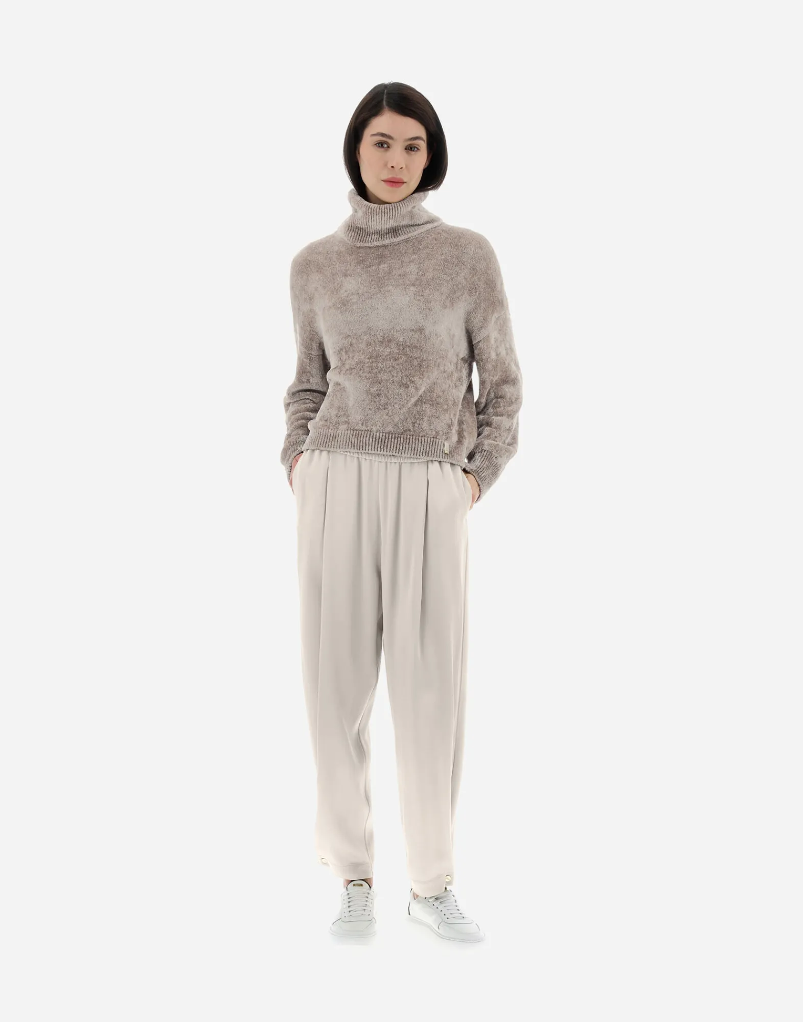 Herno Pullover & Strickjacken-Resort Rollkragenpullover Aus Chenille Knit