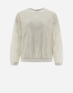 Herno T-Shirts-Resort T-Shirt Aus Chic Cotton Jersey & New Lace