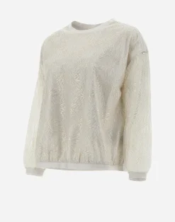 Herno T-Shirts-Resort T-Shirt Aus Chic Cotton Jersey & New Lace