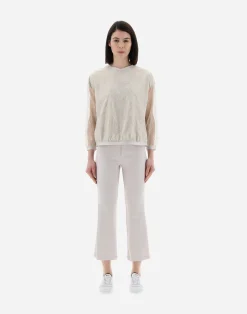 Herno T-Shirts-Resort T-Shirt Aus Chic Cotton Jersey & New Lace