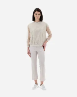 Herno T-Shirts-Resort T-Shirt Aus Chic Cotton Jersey & New Lace