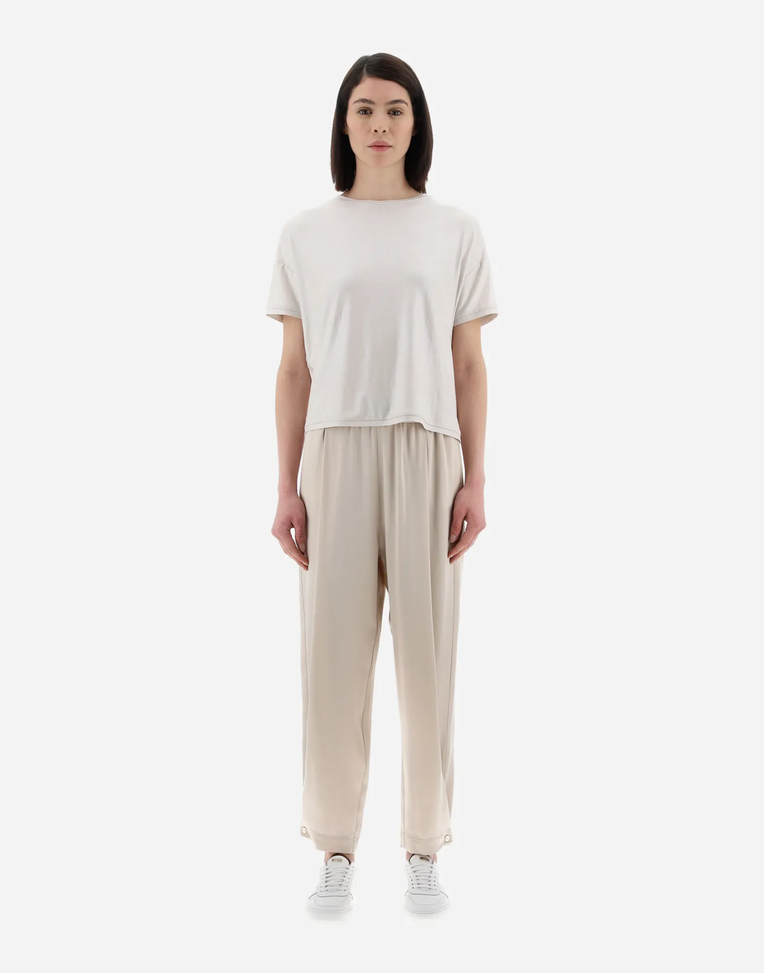 Herno T-Shirts-Resort T-Shirt Aus Coated Jersey