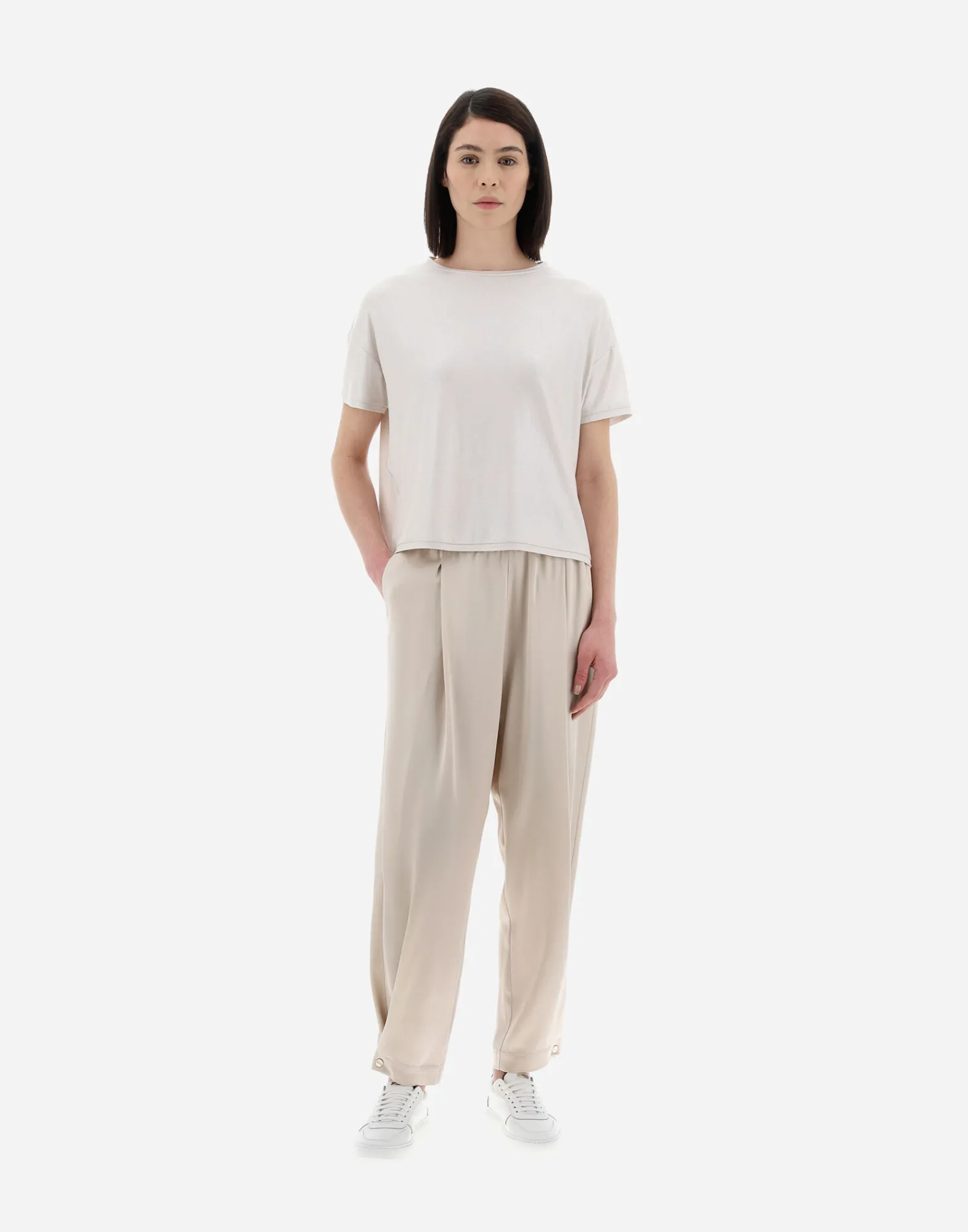 Herno T-Shirts-Resort T-Shirt Aus Coated Jersey