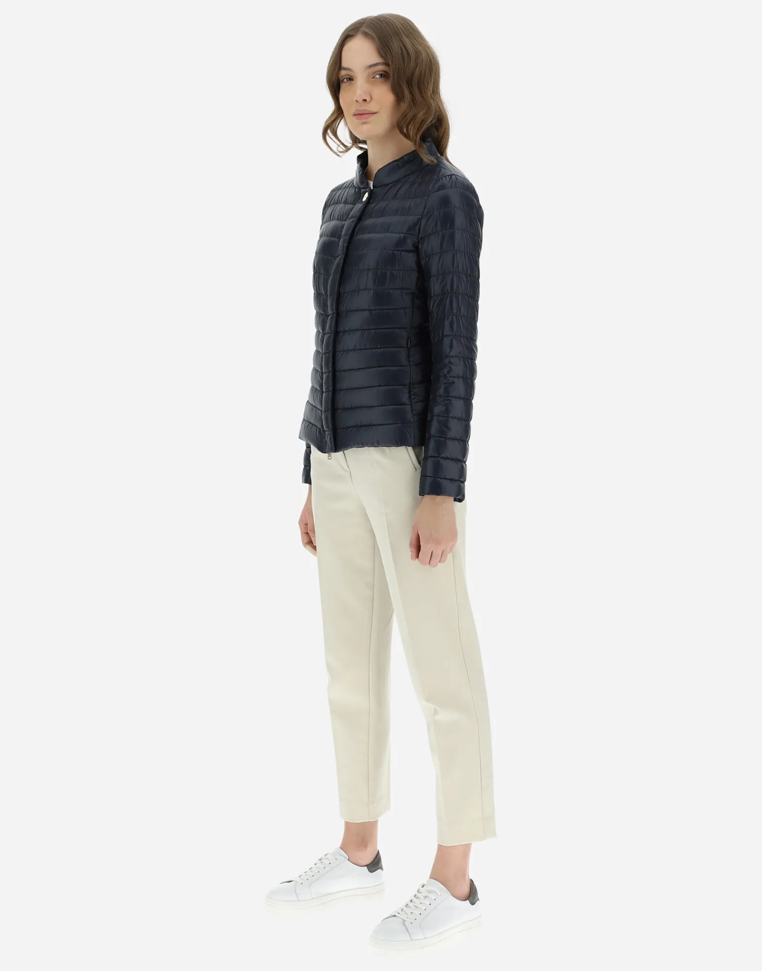 Herno Parka & Jacken-Schmal Geschnittene Jacke Aus Nylon Ultralight Mit Kragen