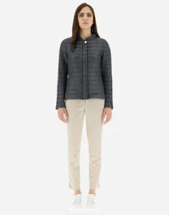 Herno Parka & Jacken-Schmal Geschnittene Jacke Aus Nylon Ultralight Mit Kragen
