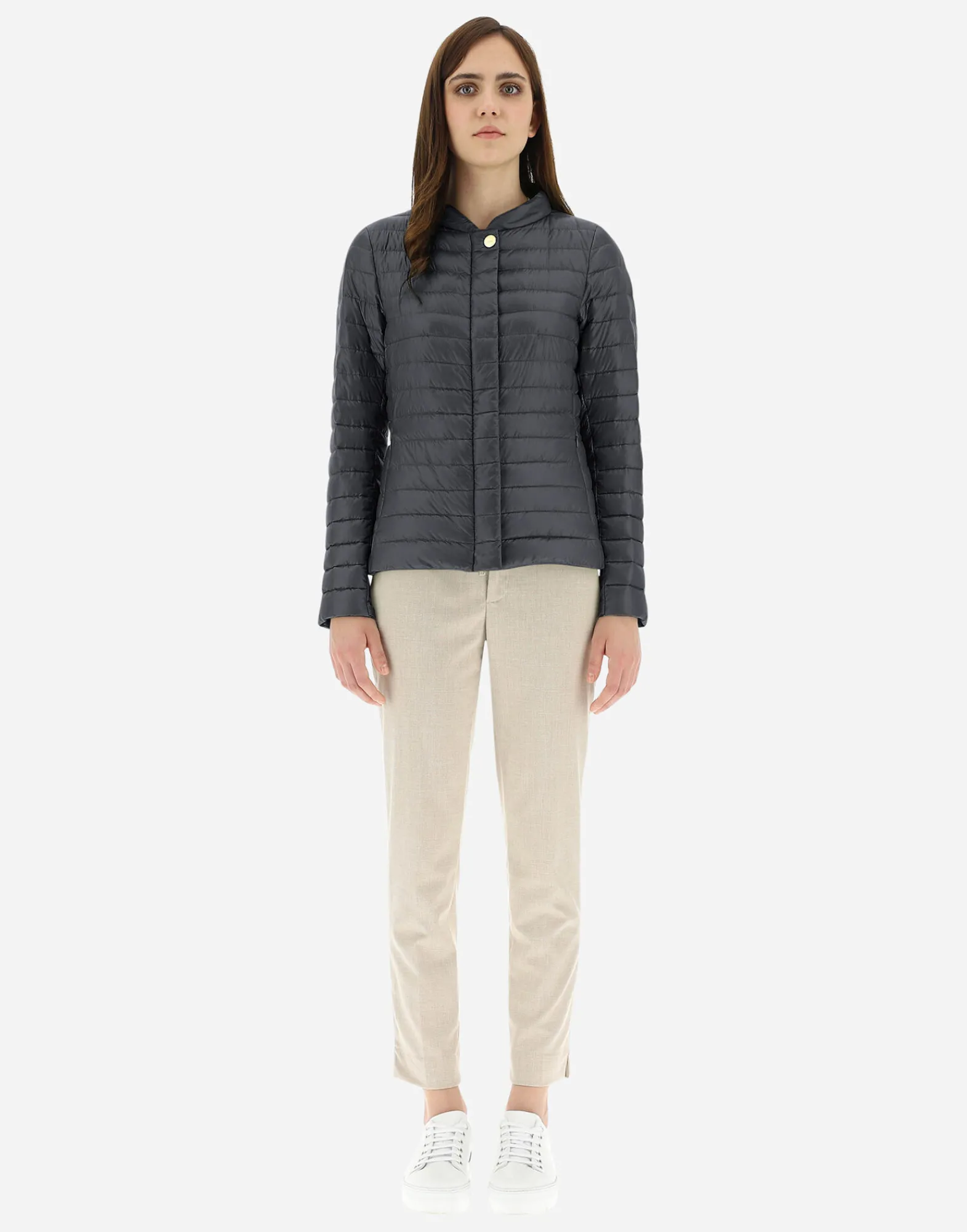 Herno Parka & Jacken-Schmal Geschnittene Jacke Aus Nylon Ultralight Mit Kragen