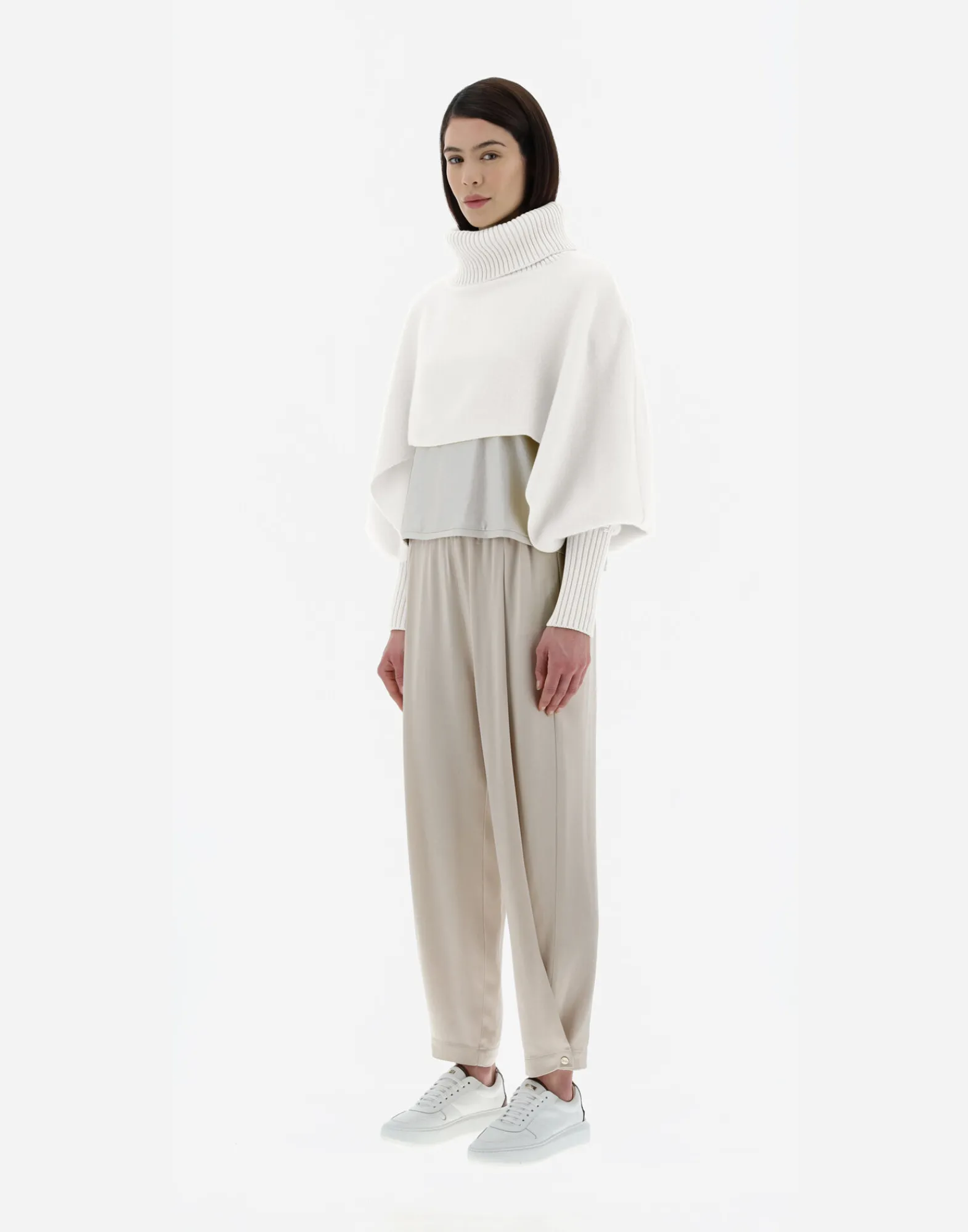 Herno Jacken-Soft Poncho Resort Cropped