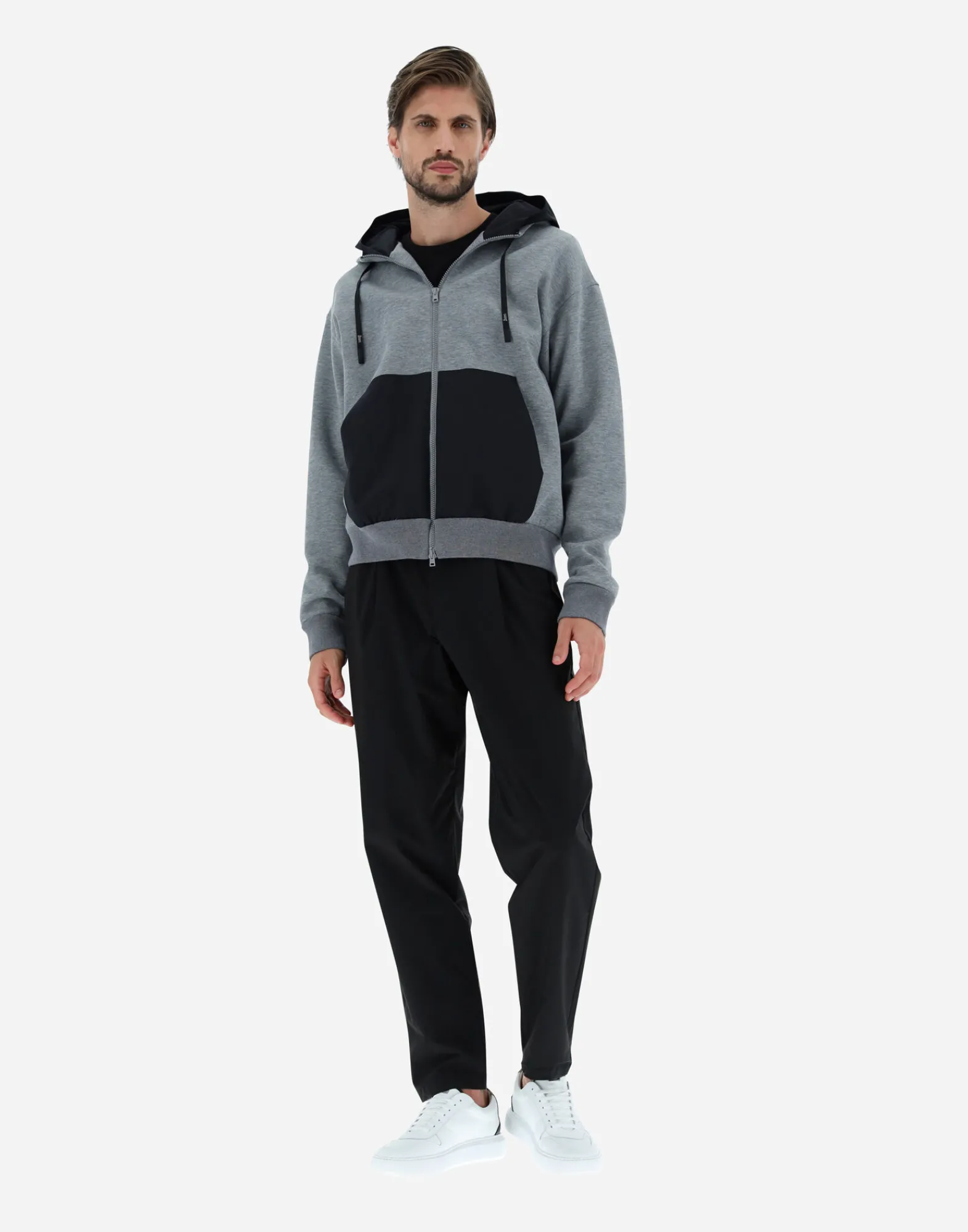 Herno Bomber-Sweatshirt Aus Soft Scuba & Plaster