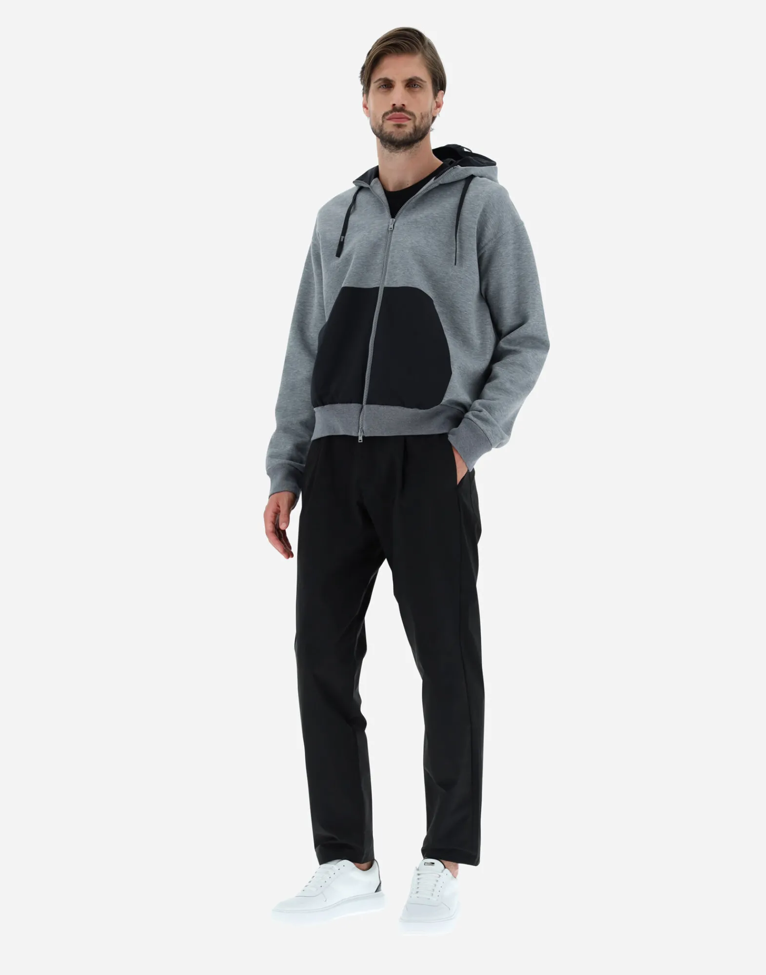 Herno Bomber-Sweatshirt Aus Soft Scuba & Plaster