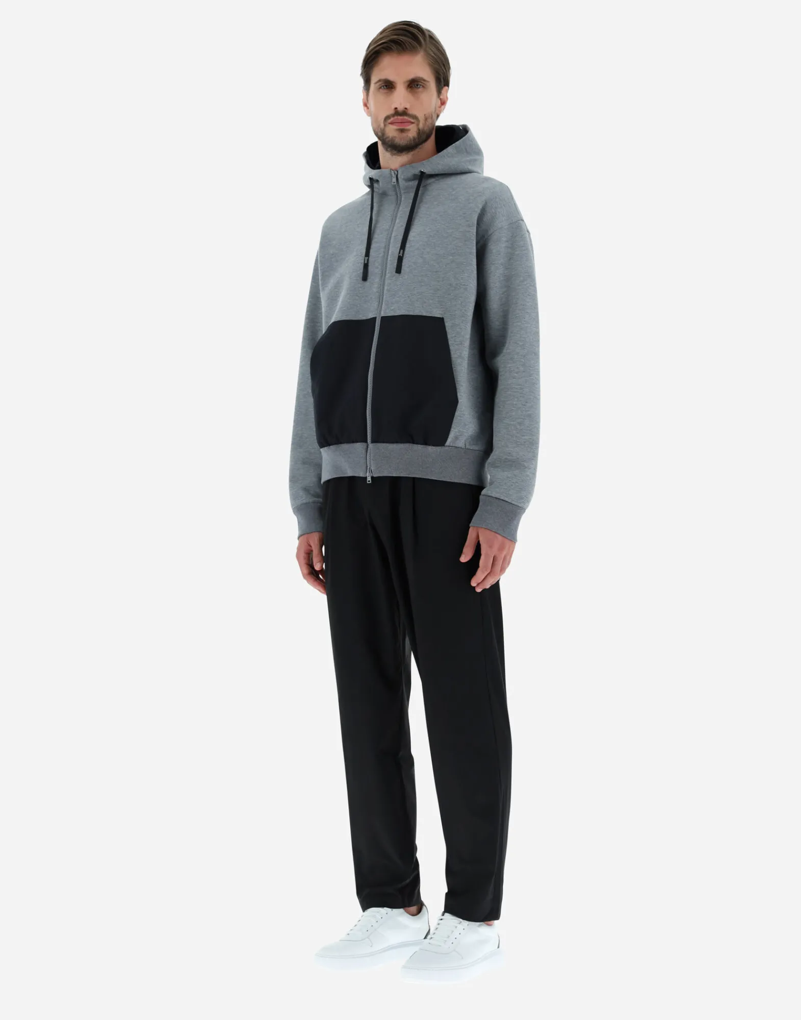 Herno Bomber-Sweatshirt Aus Soft Scuba & Plaster