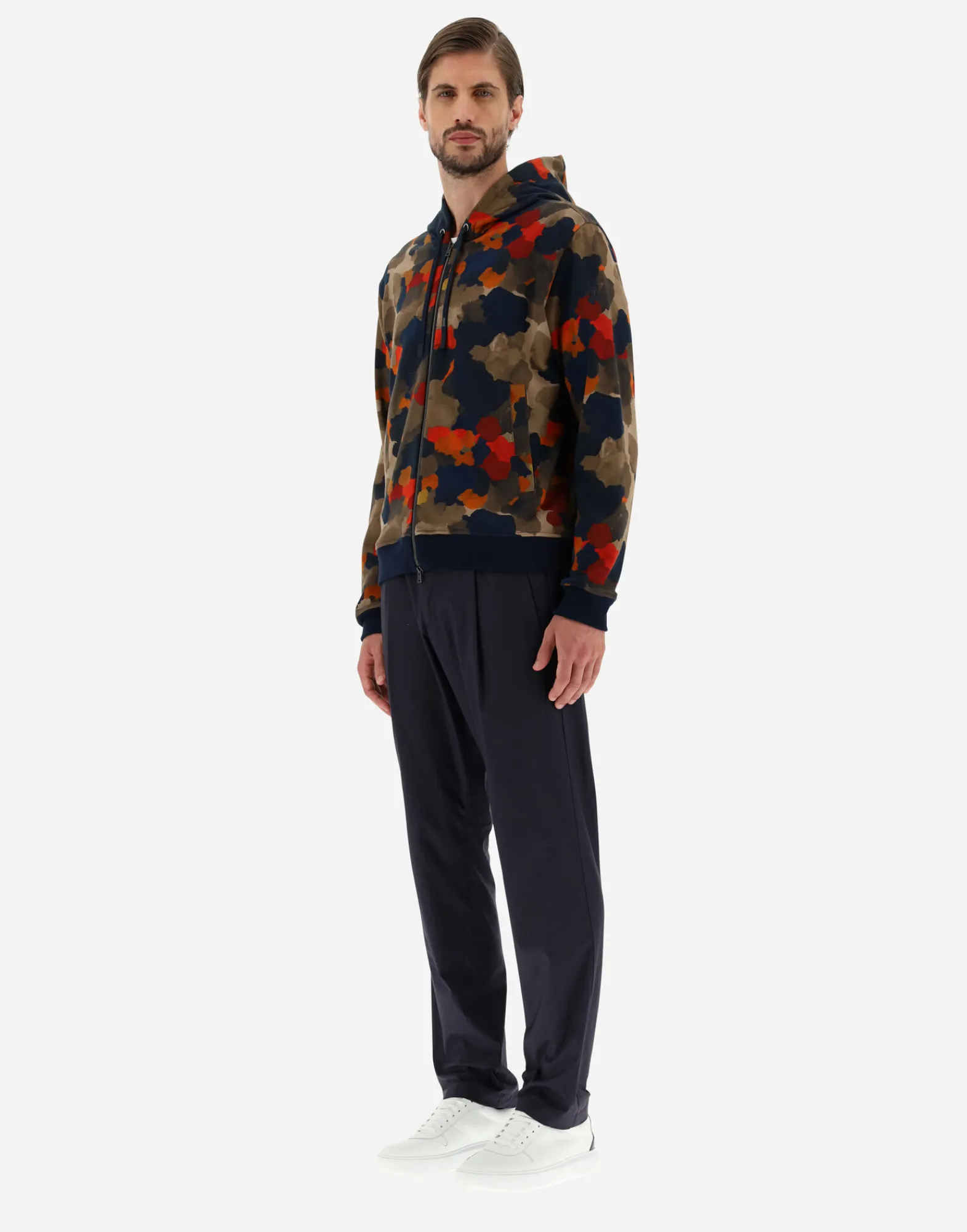 Herno Sweatshirts & Strickjacken-Sweatshirt Aus Spring Camo Sweater